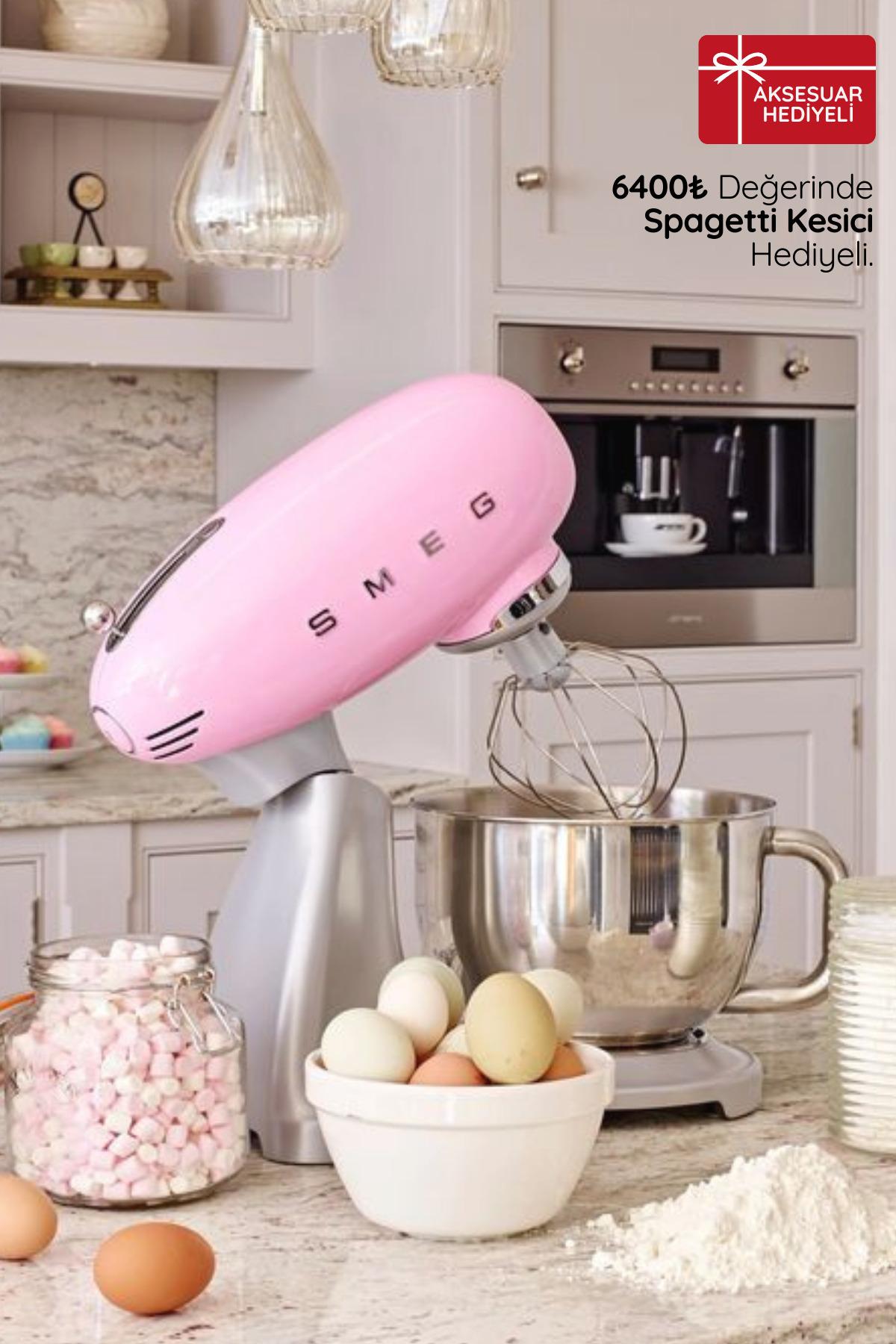 Smeg 50's Style Retro Pembe Stand Mikser Smf02pkeu