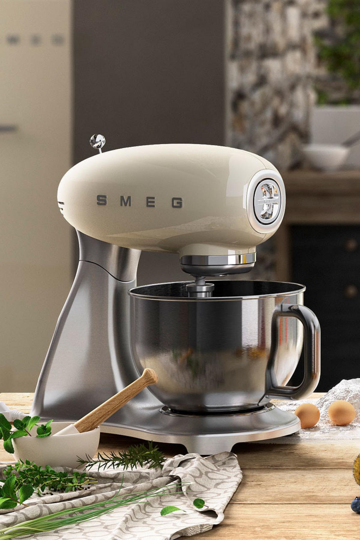 Smeg 50's Style Retro Krem Stand Mikser Smf02creu