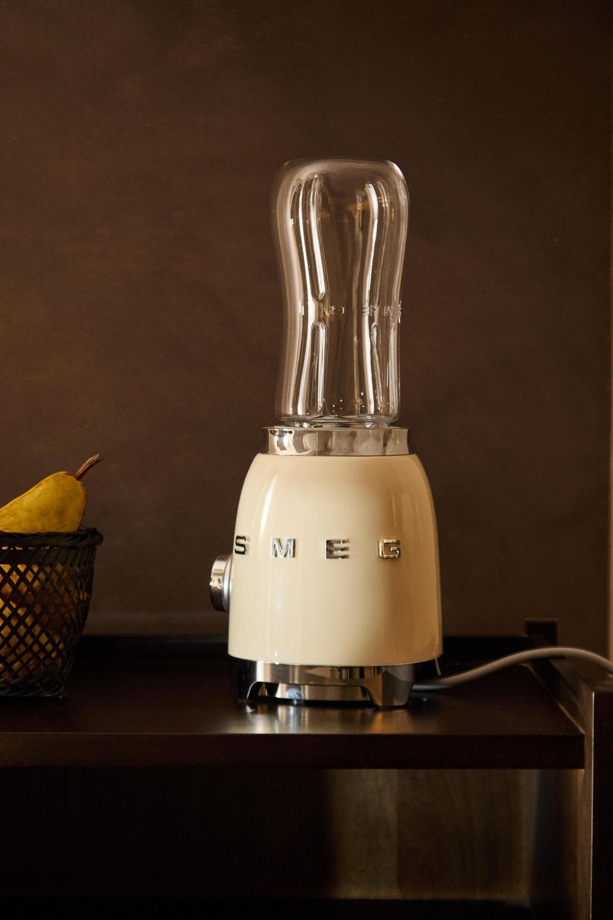 Smeg 50's Style Krem Kişisel Blender - Double Botttle