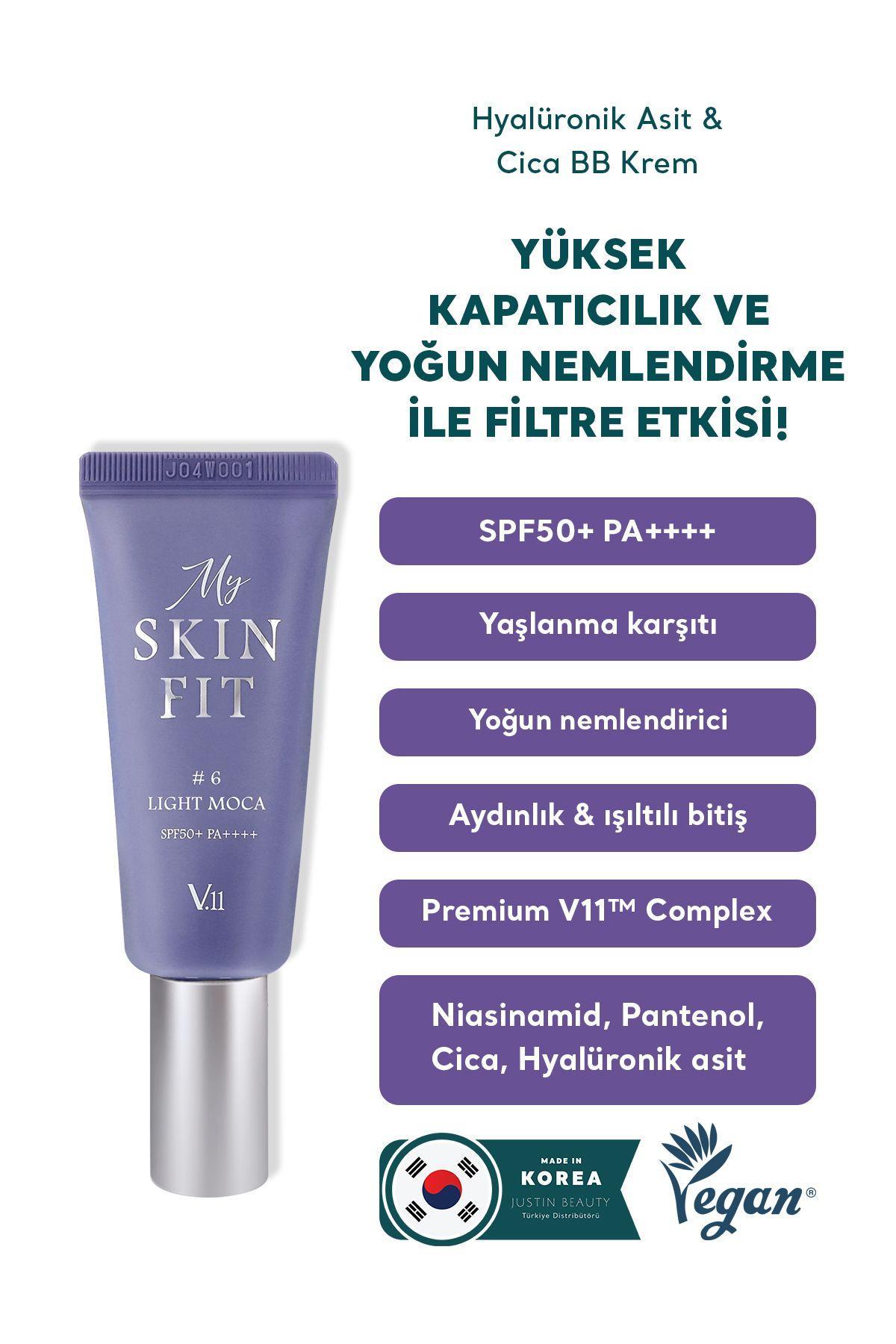 Village 11 Factory My Skin Fit BB Cream SPF 50+ PA++++ #6 Light Moca 20ml - Hyalüronik Asit & Cica BB Krem