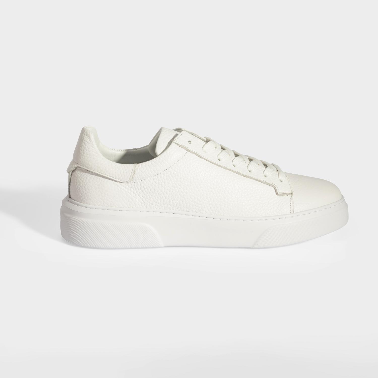 Erkek Beyaz Bağcıklı Deri Günlük Ayakkabı