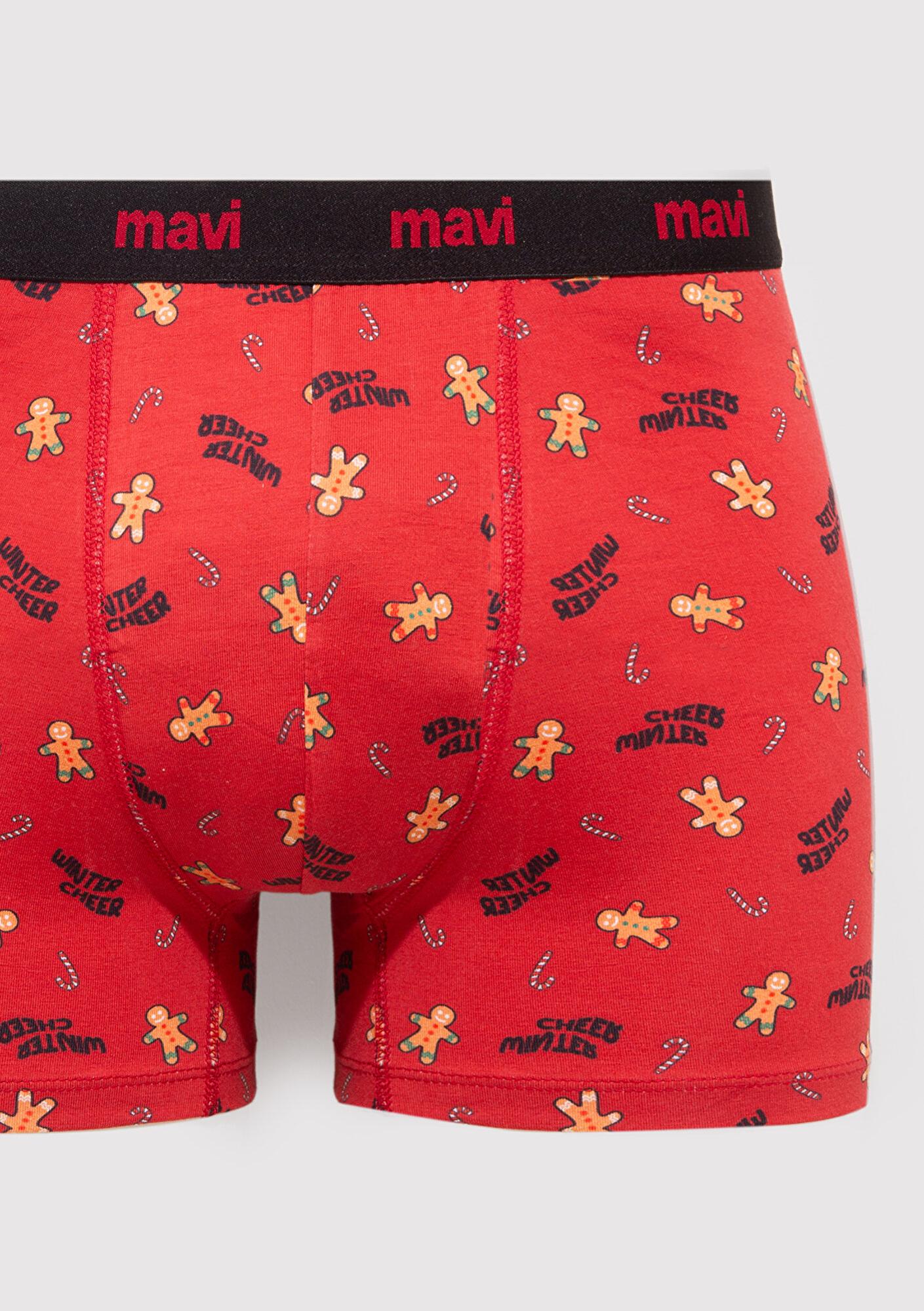 Mavi Yılbaşı Temalı Baskılı Boxer 0912133-32421