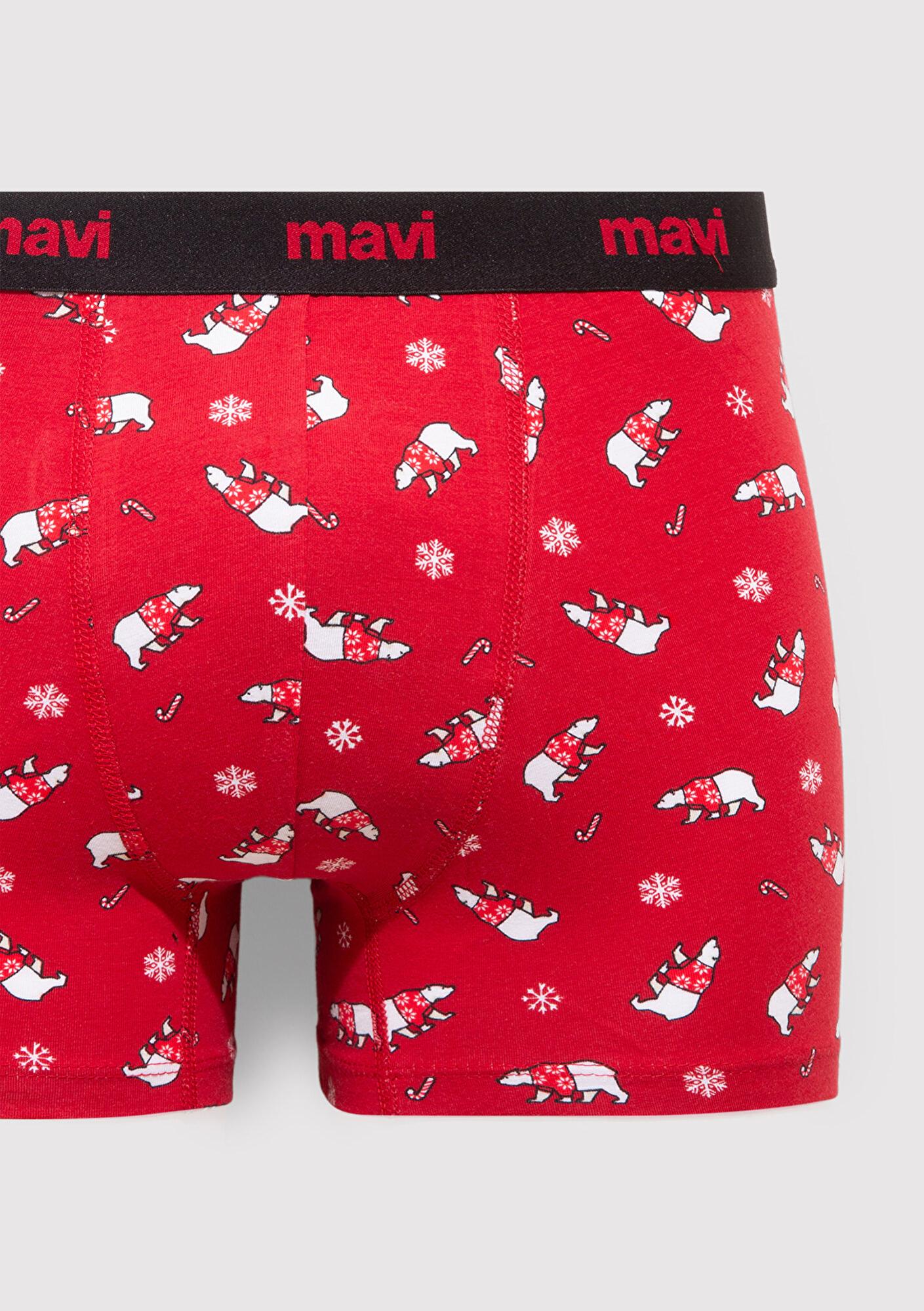 Mavi Yılbaşı Temalı Baskılı Boxer 0912140-32421