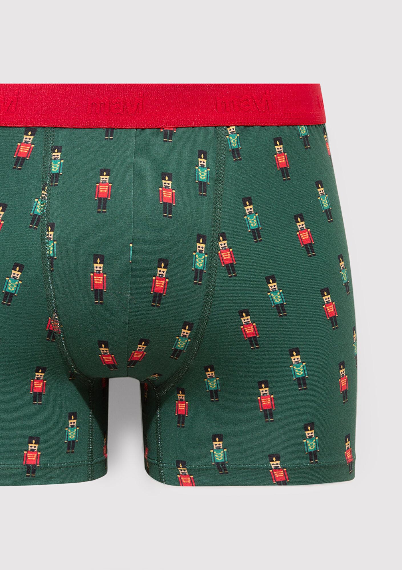 Mavi Yılbaşı Temalı Baskılı Boxer 0912138-71871