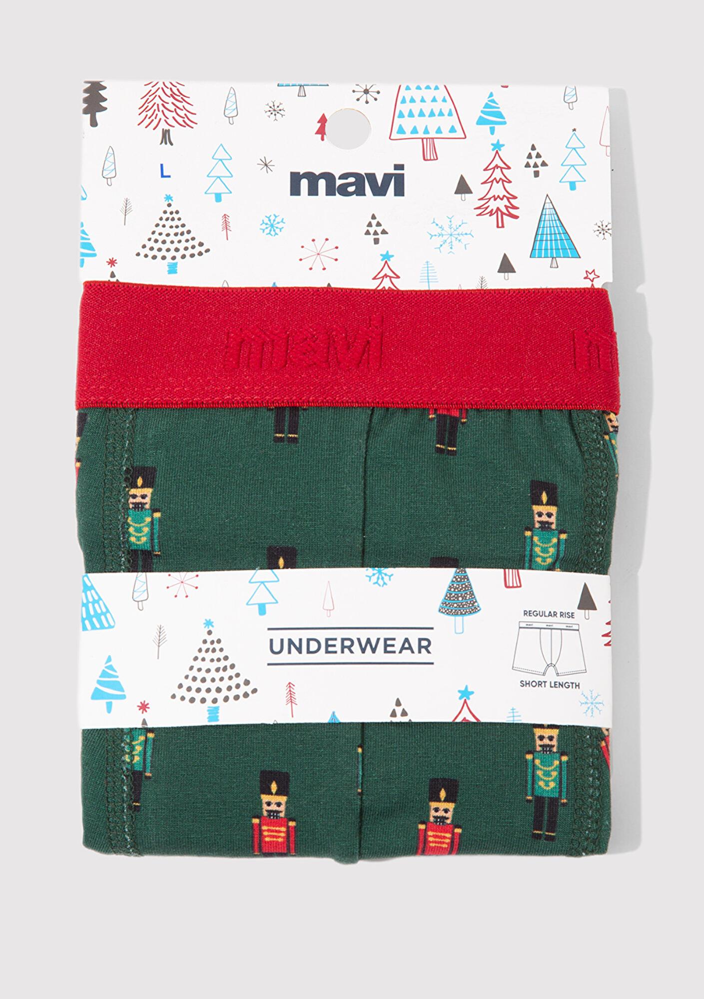 Mavi Yılbaşı Temalı Baskılı Boxer 0912138-71871