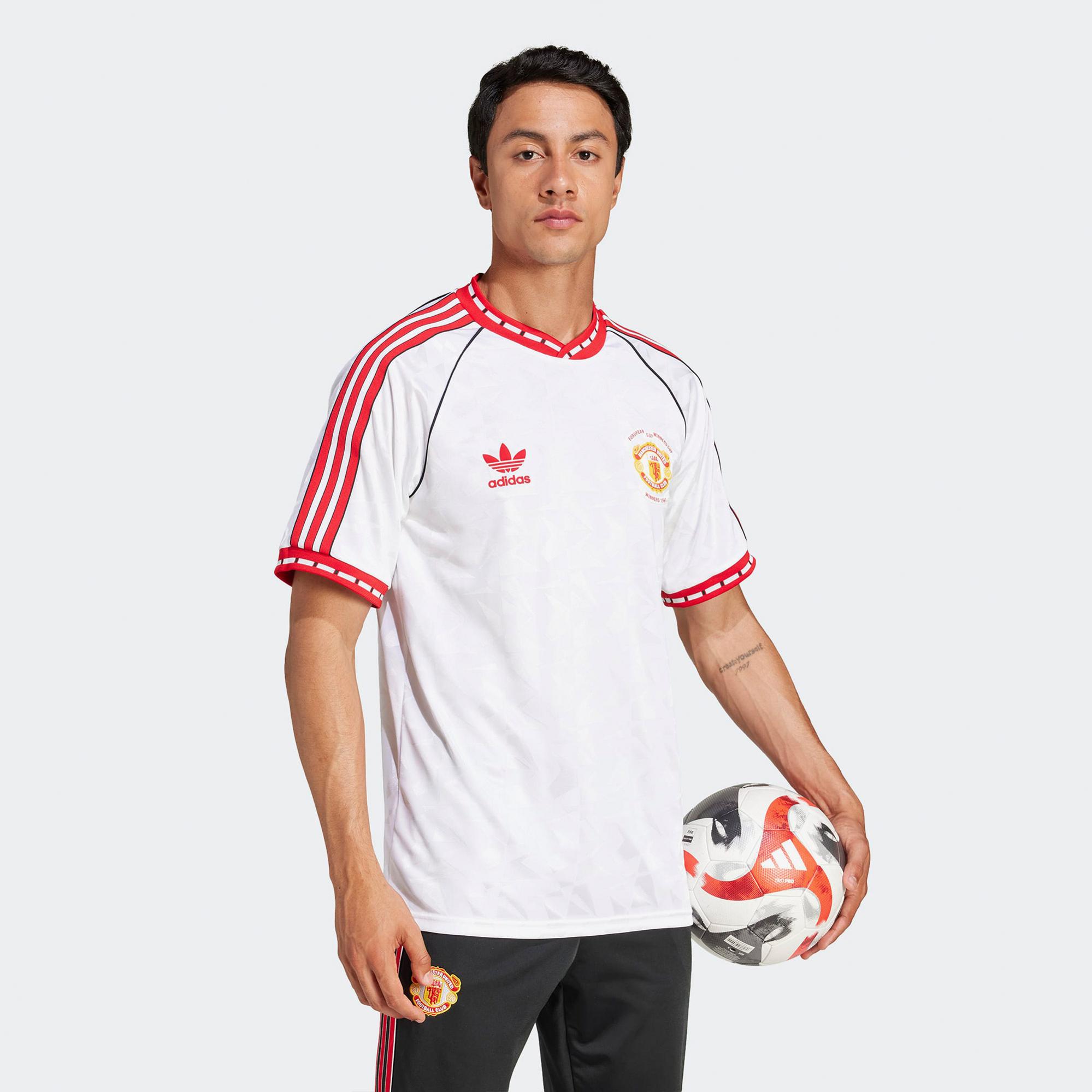 adidas Manchester United Retro Erkek Beyaz T-Shirt