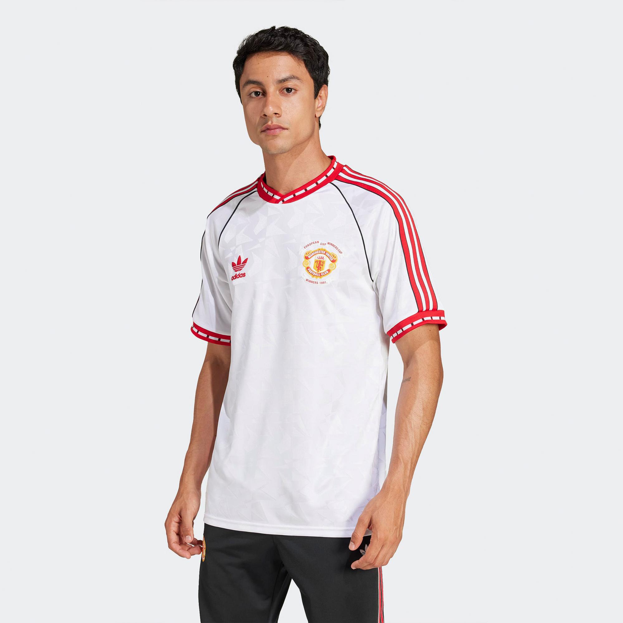 adidas Manchester United Retro Erkek Beyaz T-Shirt