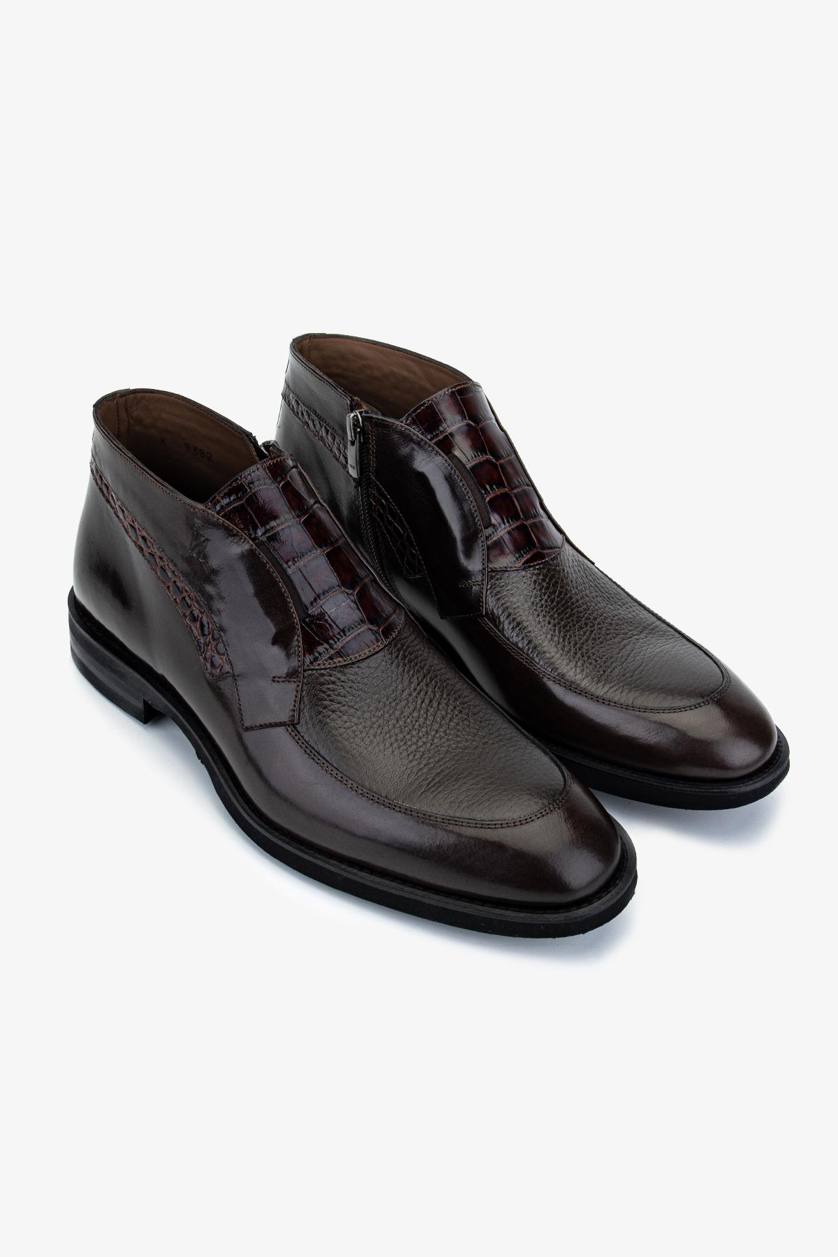 Valmenti Erkek Hakiki Deri Kahverengi Klasik Bot