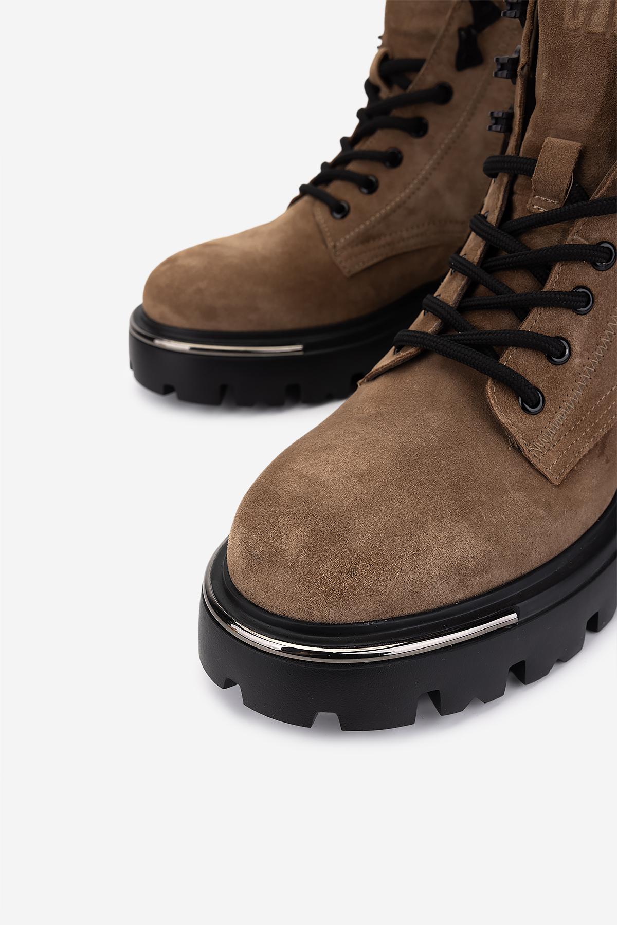 Valmenti Erkek Hakiki Deri Kahverengi Casual Bot