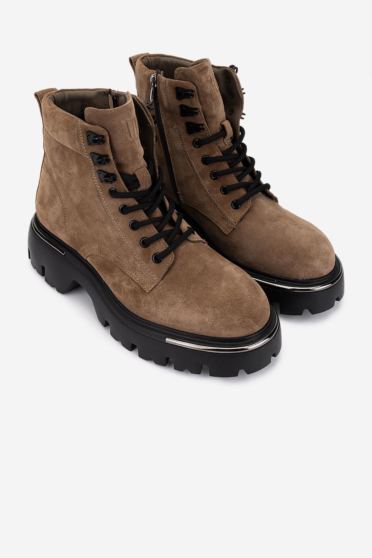 Valmenti Erkek Hakiki Deri Kahverengi Casual Bot