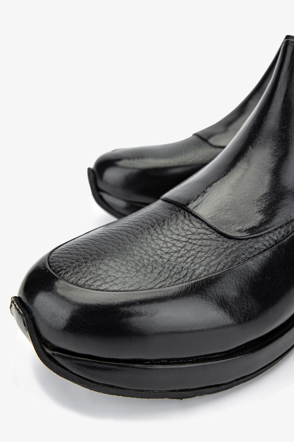 Valmenti Erkek Hakiki Deri Siyah Casual Bot