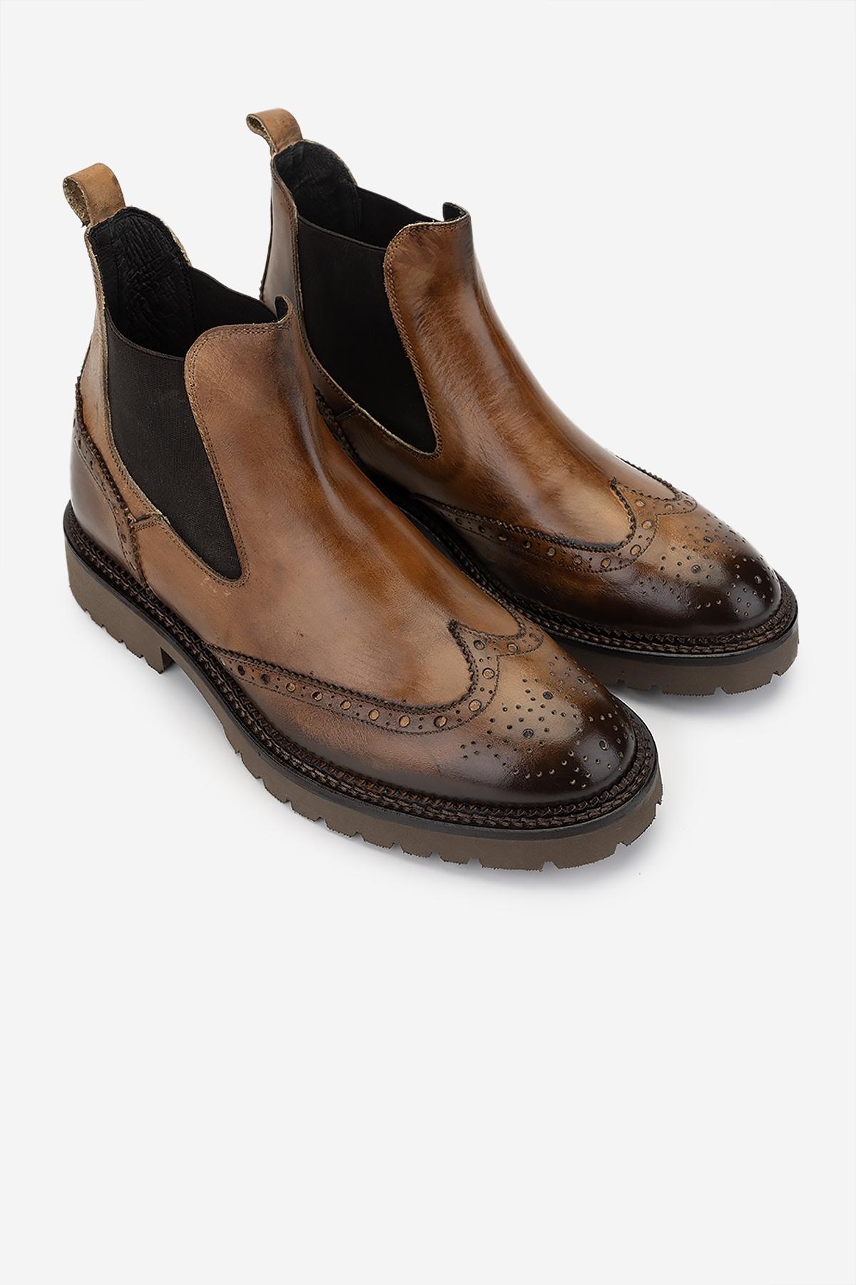 Valmenti Erkek Hakiki Deri Taba Casual Bot