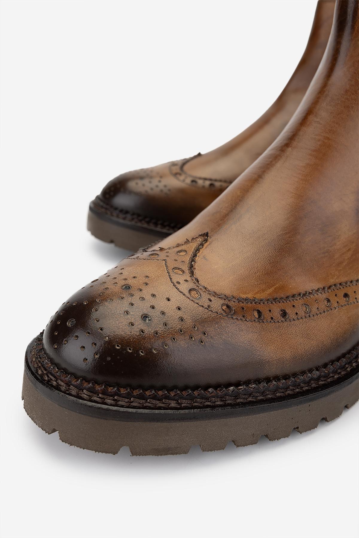 Valmenti Erkek Hakiki Deri Taba Casual Bot