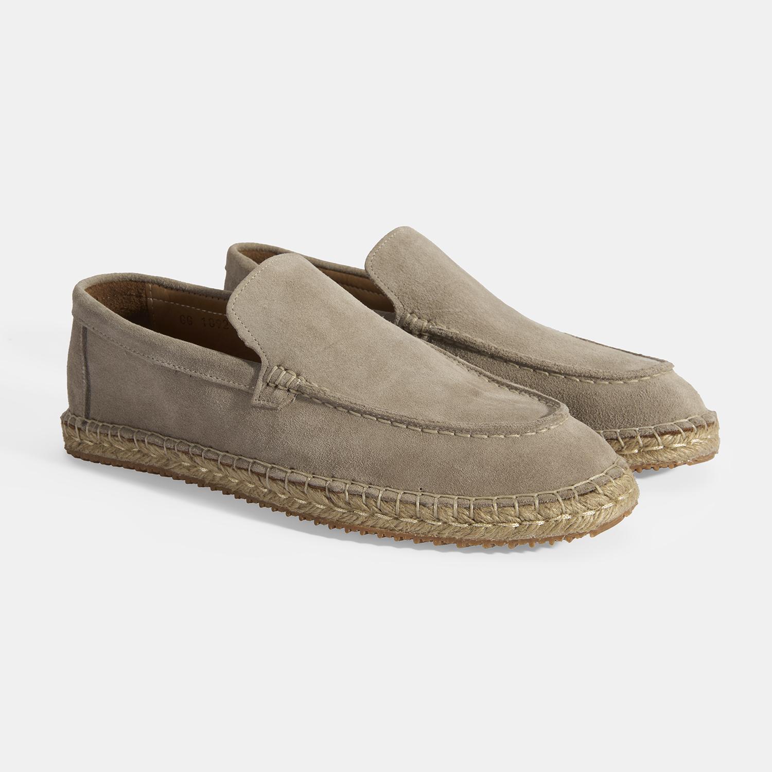 Erkek Bej Slip-On Süet Espadril