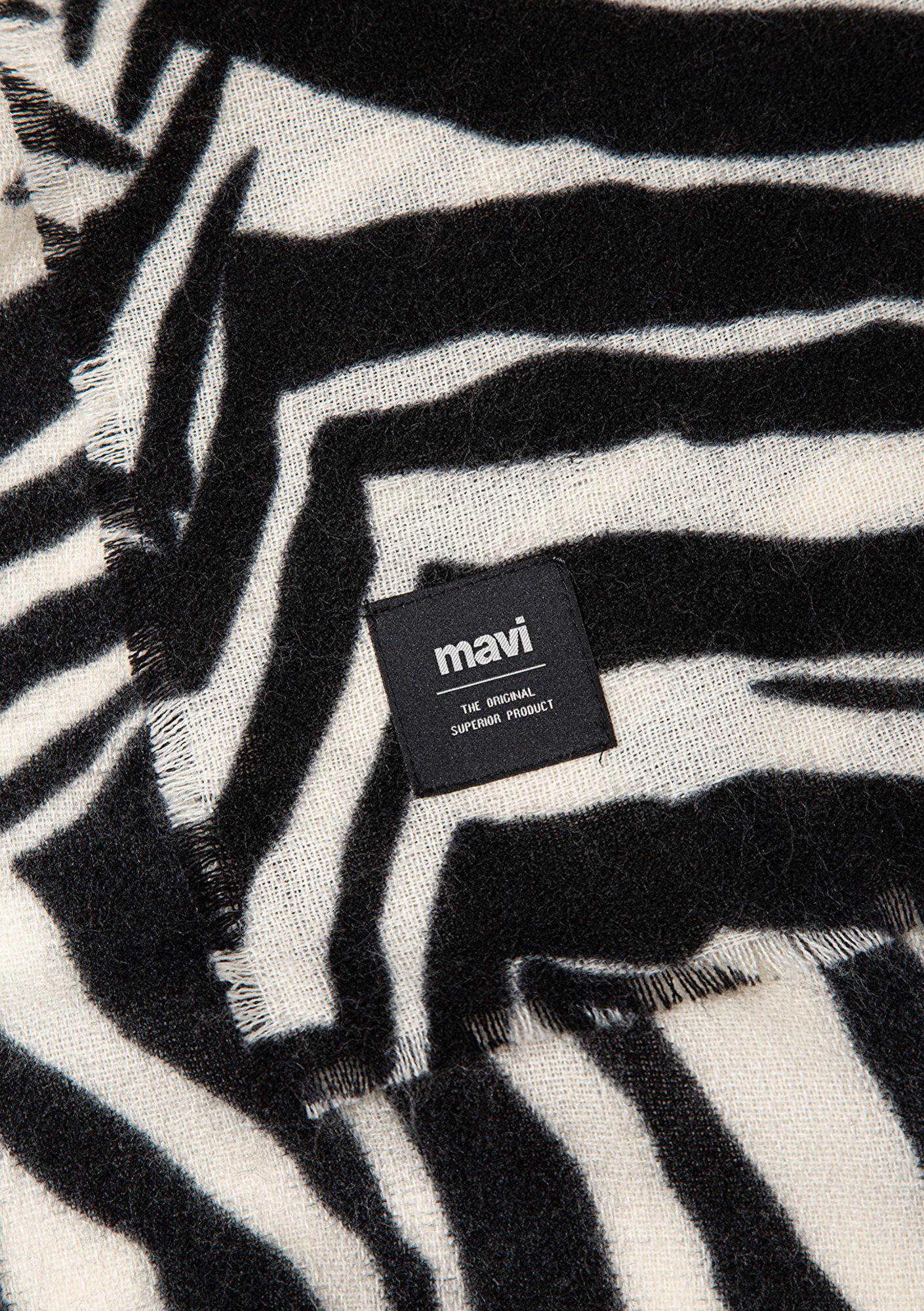 Mavi Zebra Desenli Atkı 1913598-900