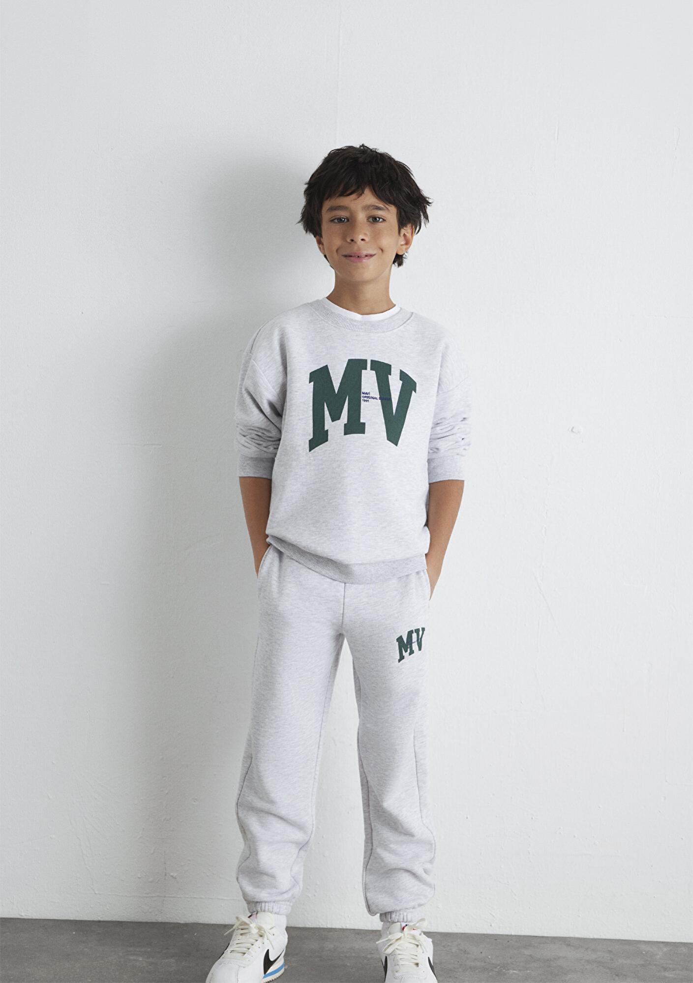 Mavi MV Baskılı Gri Sweatshirt 6S10054-88467