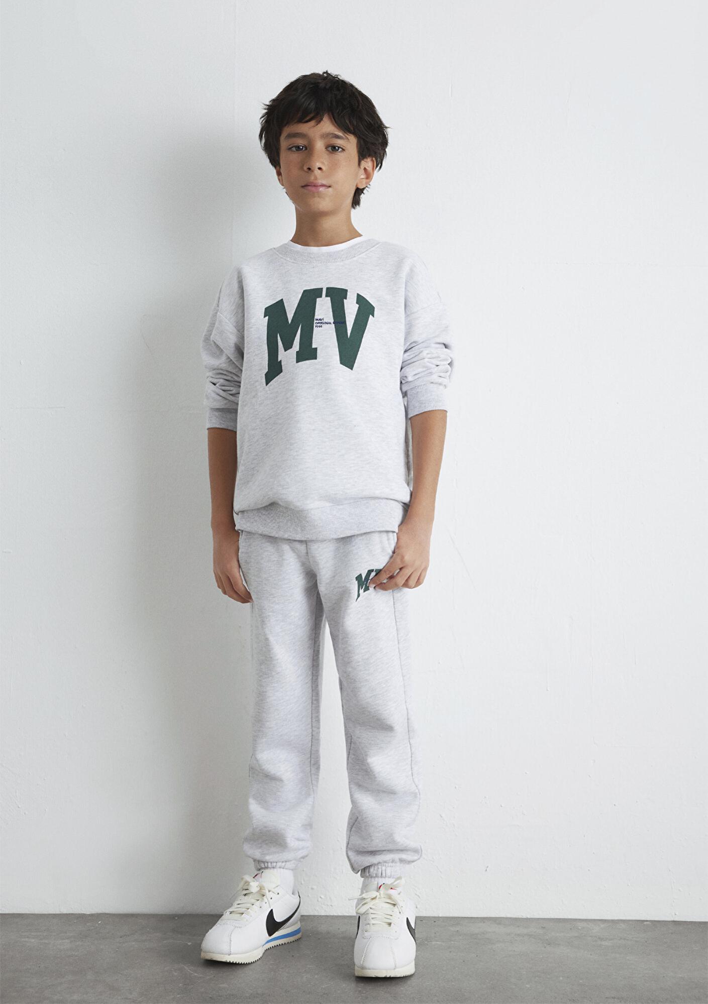 Mavi MV Baskılı Gri Sweatshirt 6S10054-88467