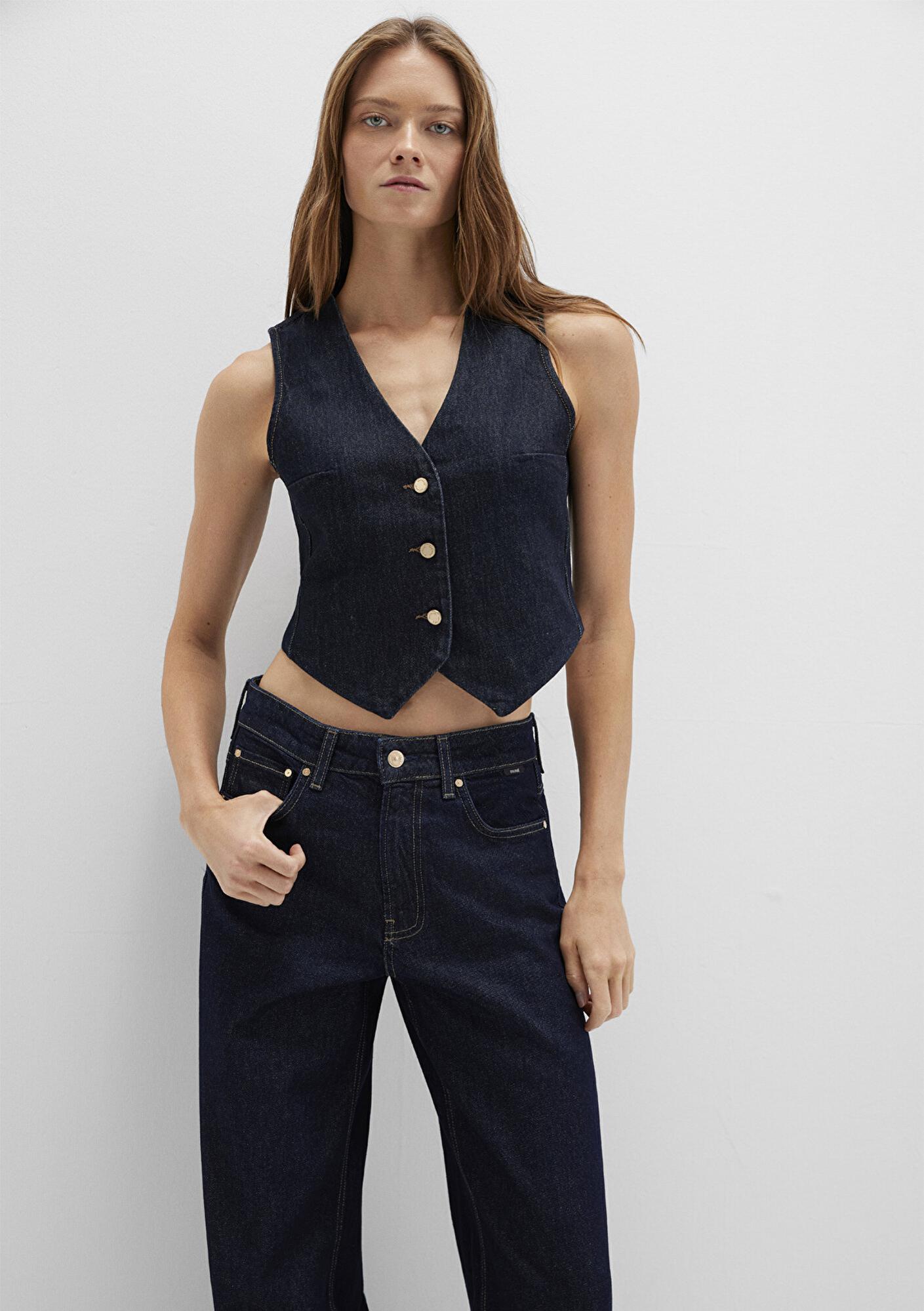 Mavi Polina Gold Premium Rinse Jean Yelek Fitted / Vücuda Oturan Kesim 1110754-90555