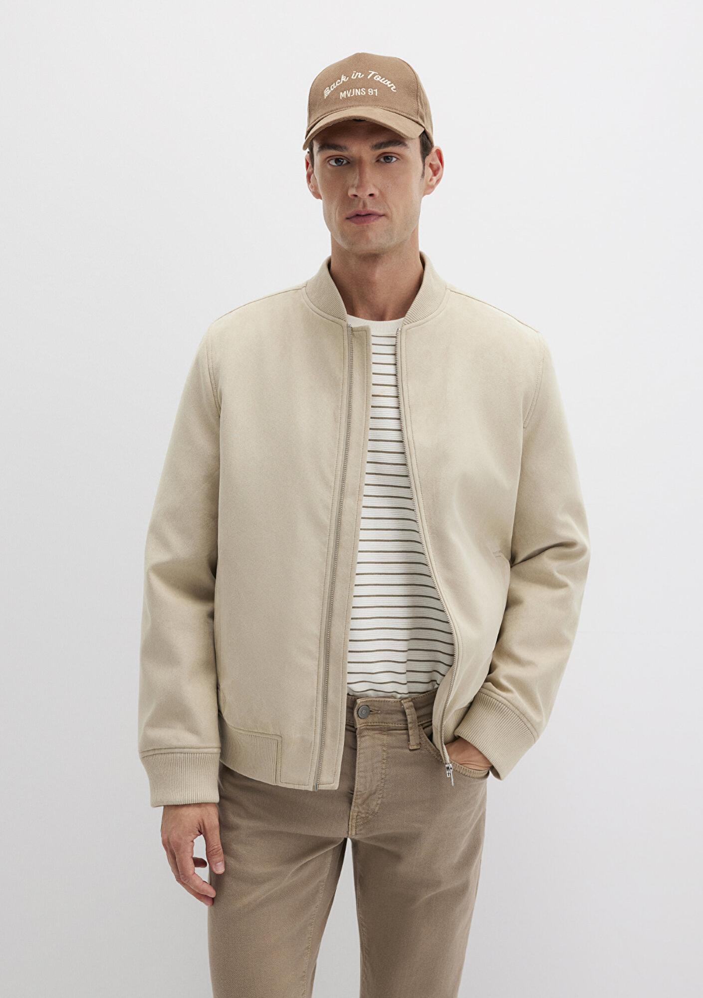 Mavi Bej Suni Deri Ceket Regular Fit / Normal Kesim 0110639-70186