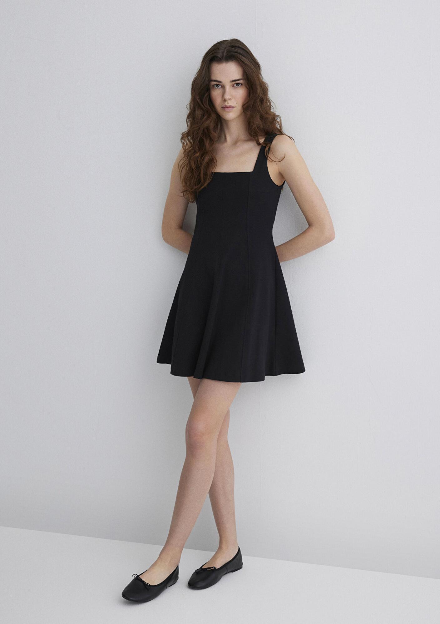 Mavi Siyah Elbise 1310679-900