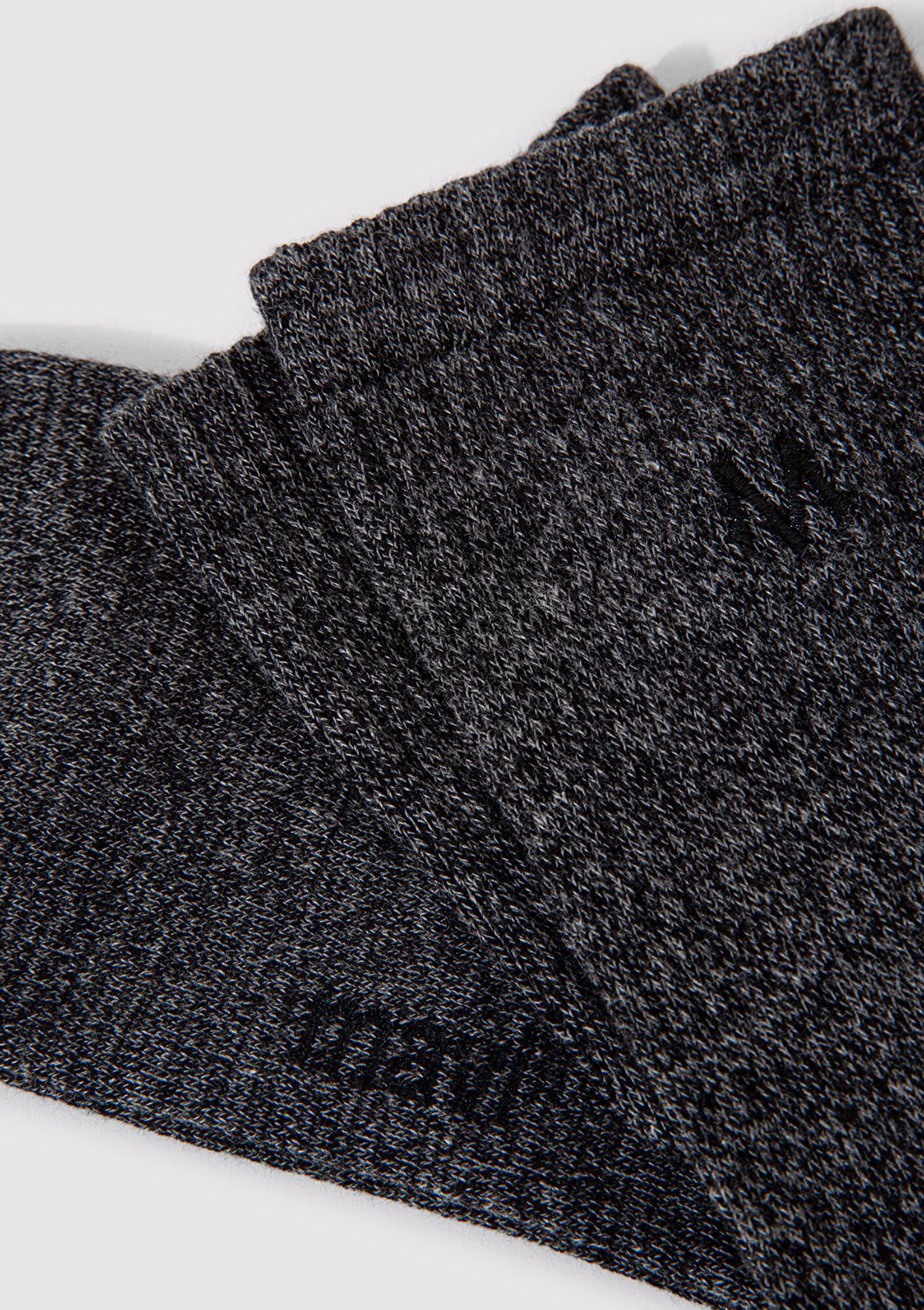 Mavi Mühür Logo Nakışlı Siyah Soket Çorap 0911622-900