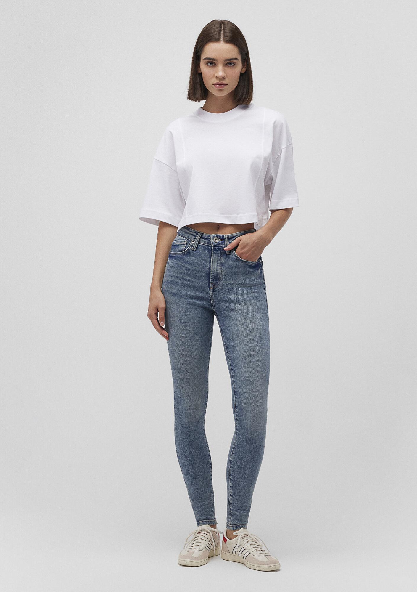 Mavi Serenay Gold Shape Puslu Indigo Mavisi Jean Pantolon 100980-87796