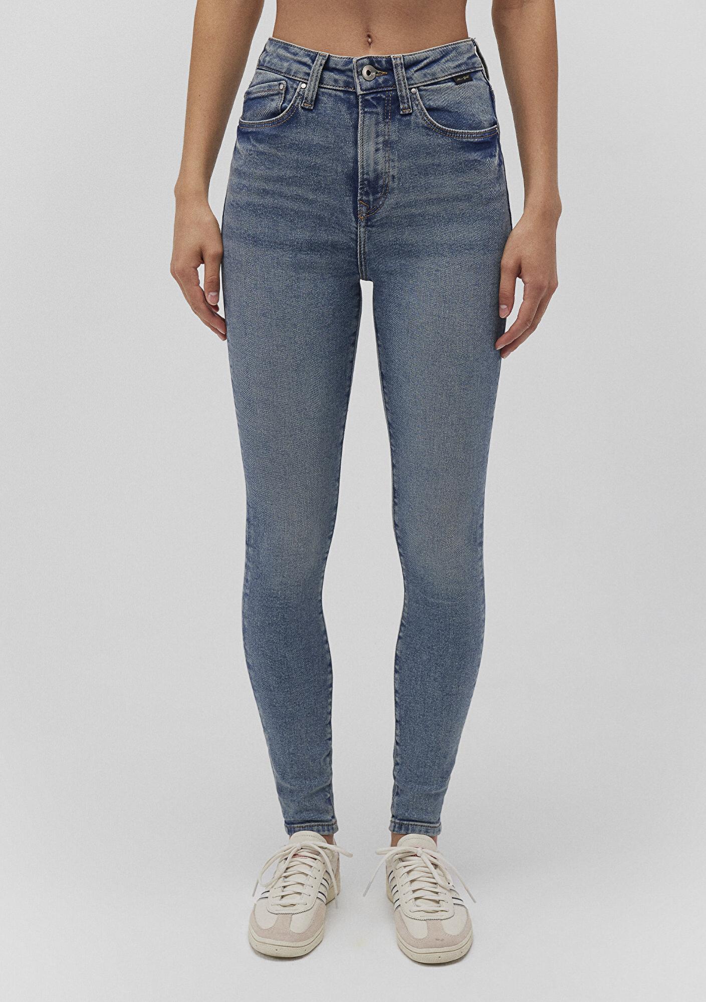 Mavi Serenay Gold Shape Puslu Indigo Mavisi Jean Pantolon 100980-87796