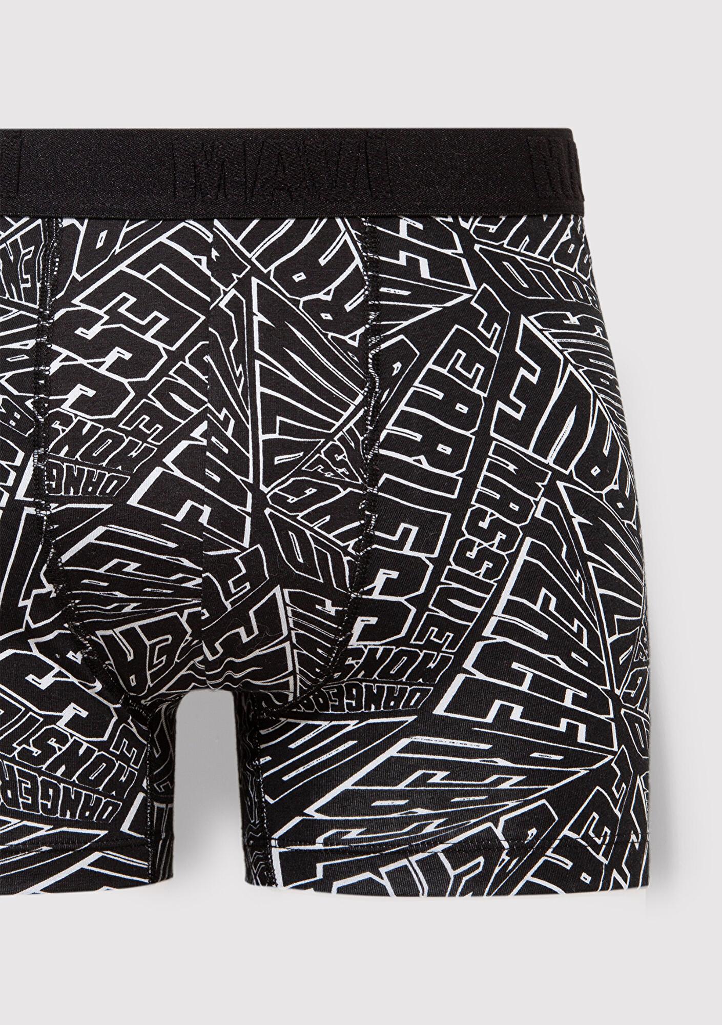 Mavi Baskılı Siyah Boxer 0911634-900