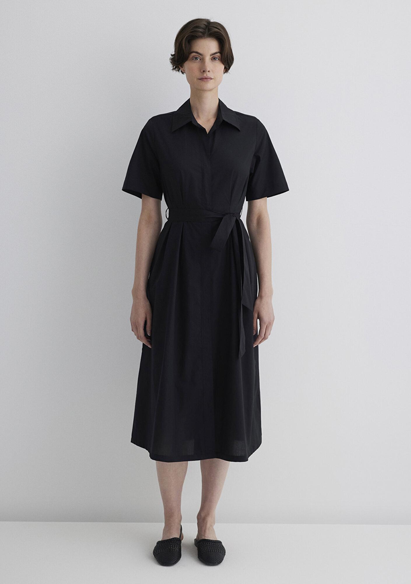 Mavi Siyah Midi Elbise 1310508-900