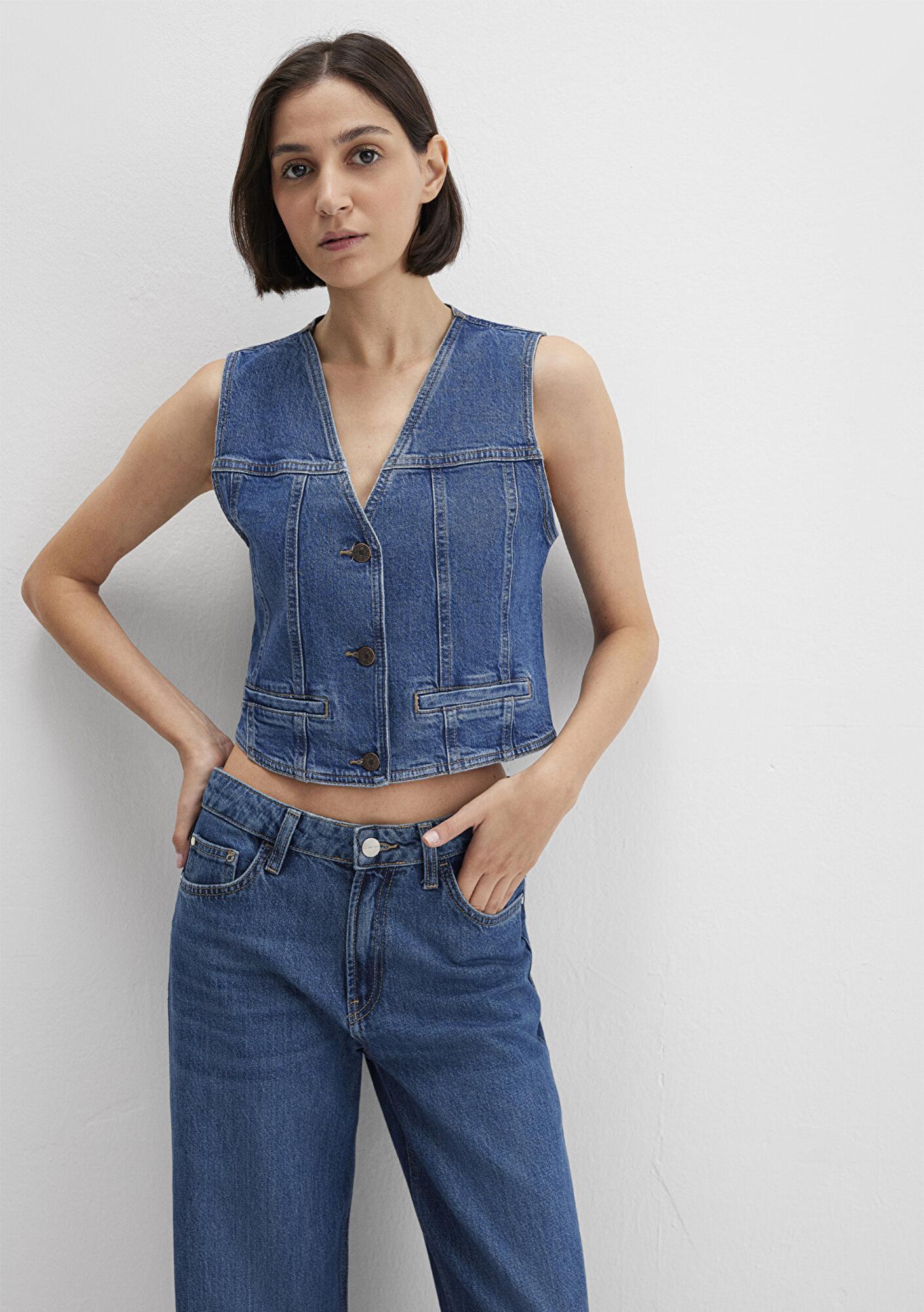 Mavi Merlin Real Blue Koyu Mavi Jean Yelek Fitted / Vücuda Oturan Kesim 1110265-85670