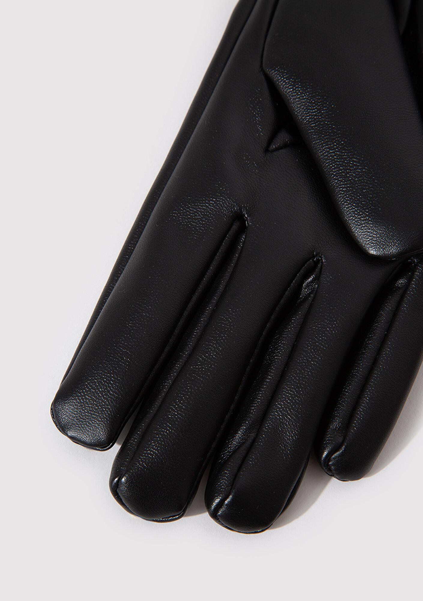 Mavi Siyah Suni Deri Eldiven 1911765-900