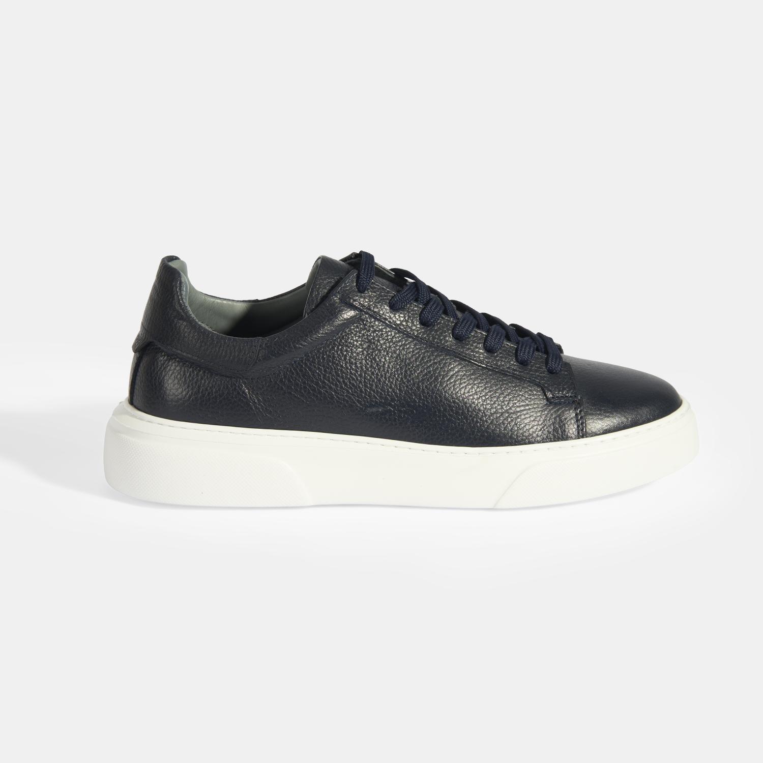 Reminya Lacivert Erkek Deri Bağcıklı Günlük Ayakkabı