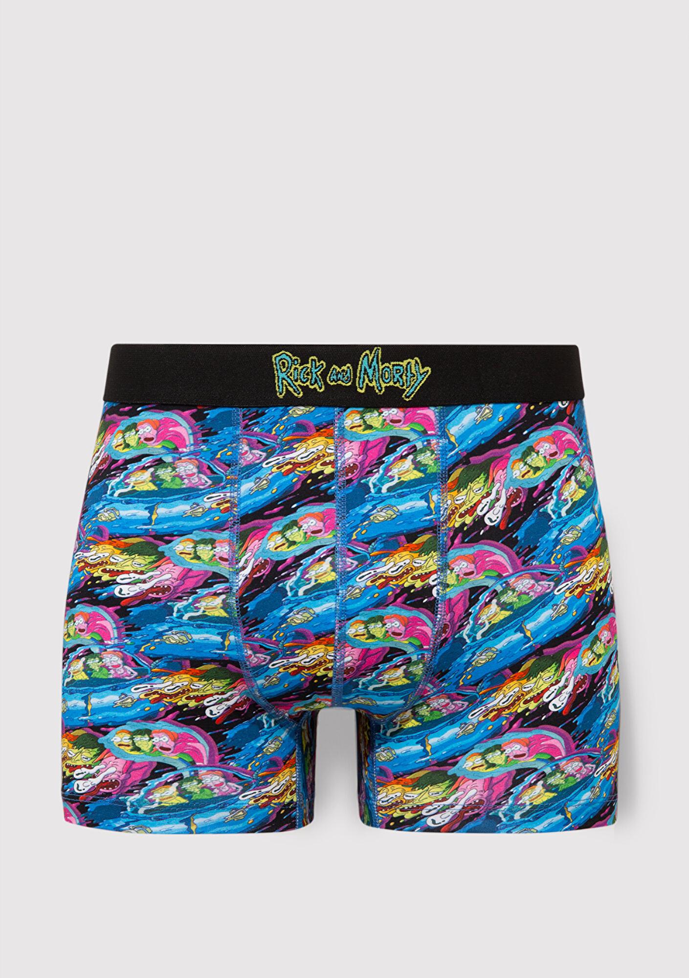 Mavi Rick and Morty Baskılı Boxer 0910701-82952