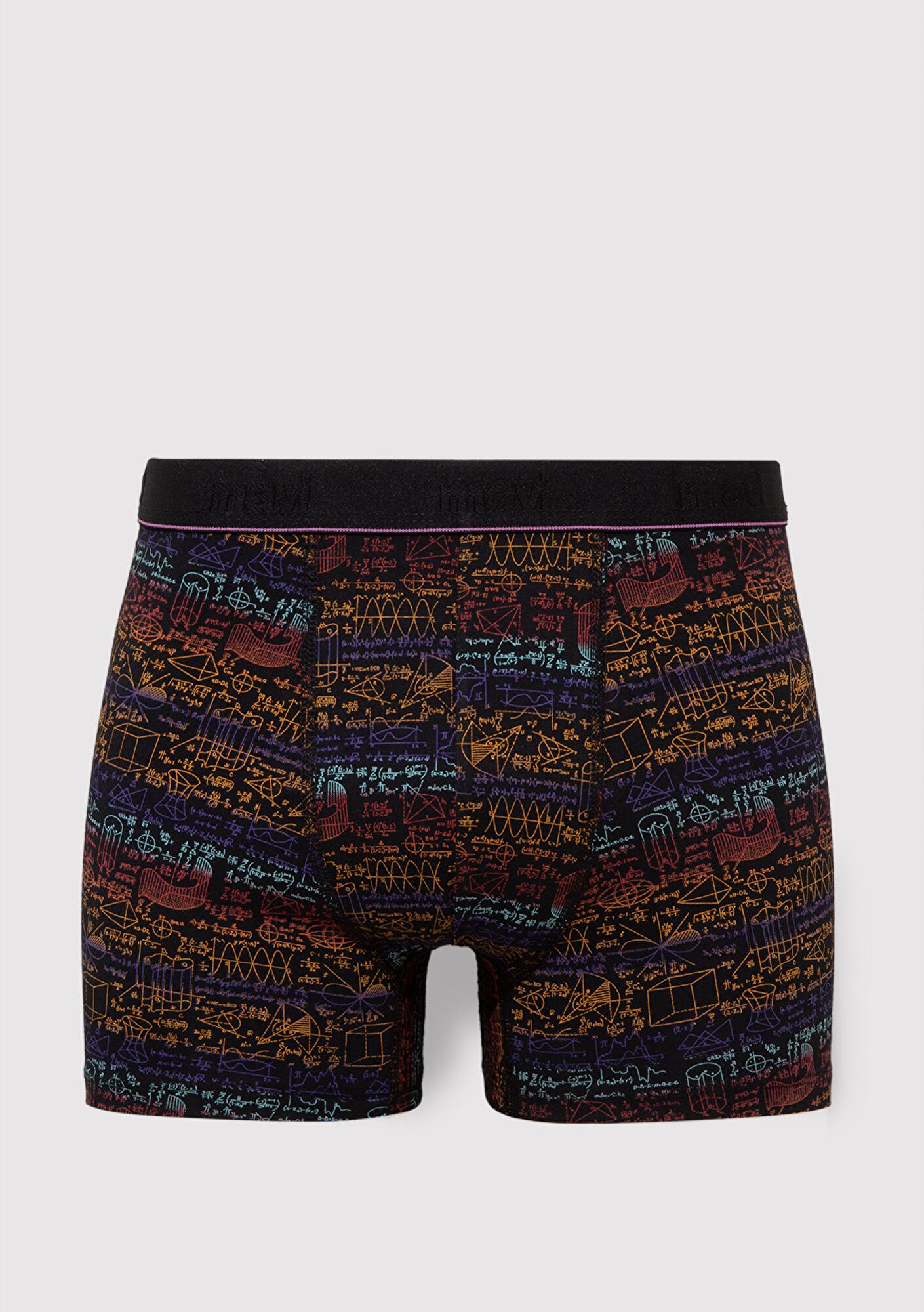 Mavi Baskılı Siyah Boxer 0910456-900