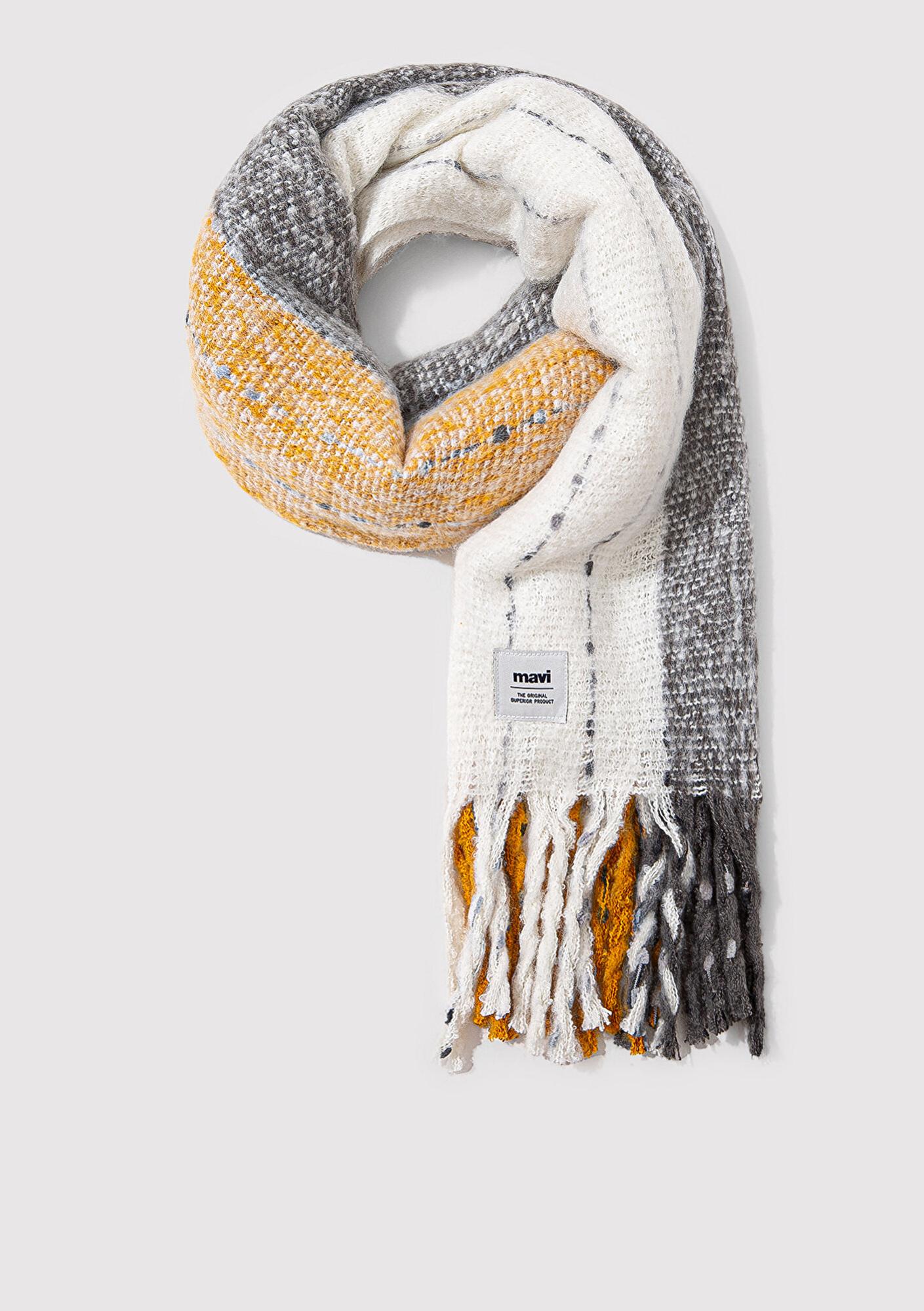 Mavi Püsküllü Atkı 197885-32173