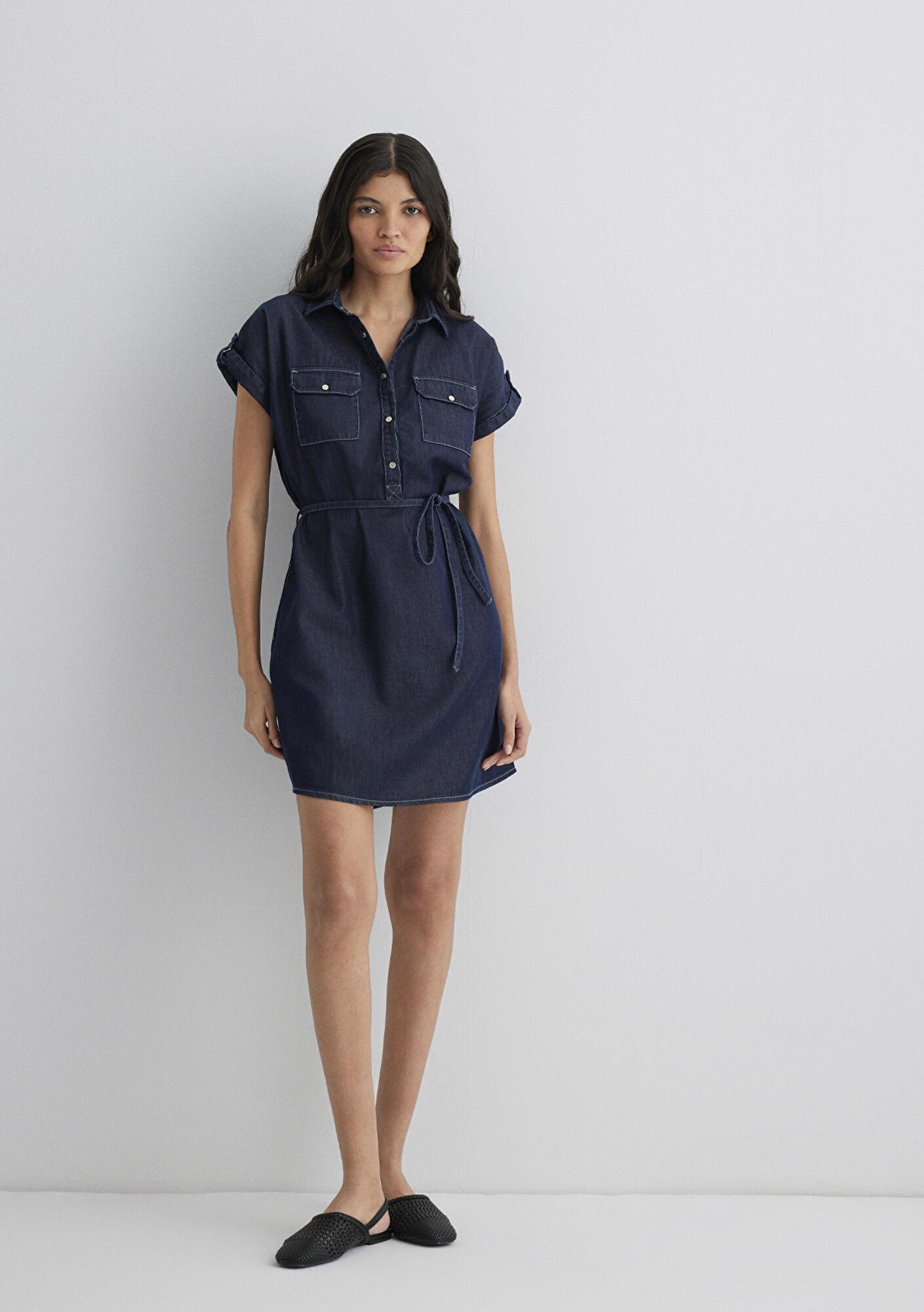 Mavi Barbara Gold Klasik Rinse Jean Elbise 130548-28636