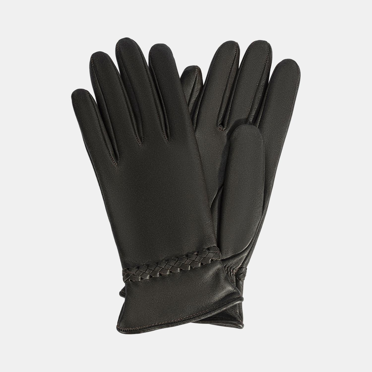 Kadın Acı Kahve Deri Eldiven