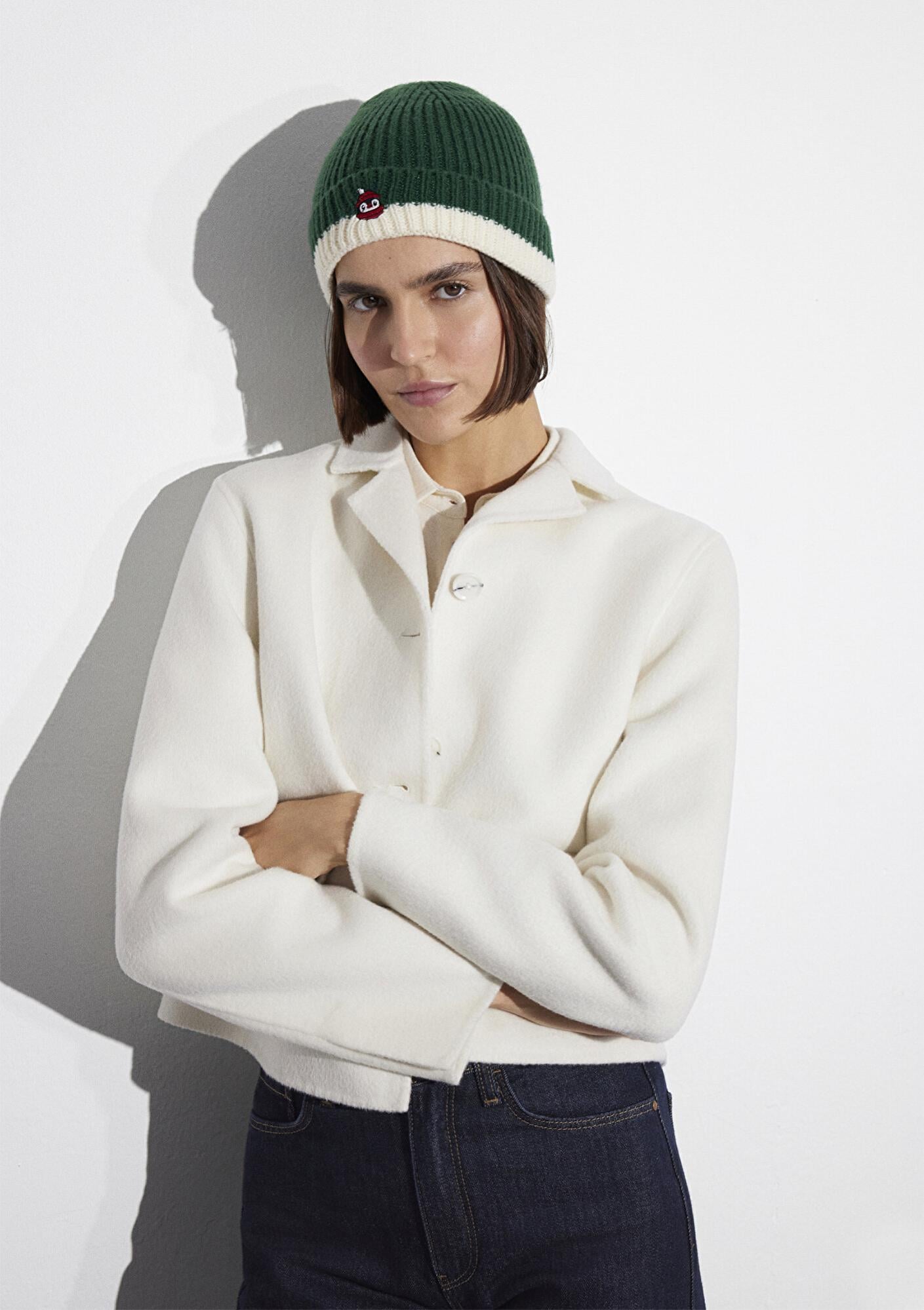 Mavi Yılbaşı Temalı Penguen Nakışlı Yeşil Bere 1913609-27150