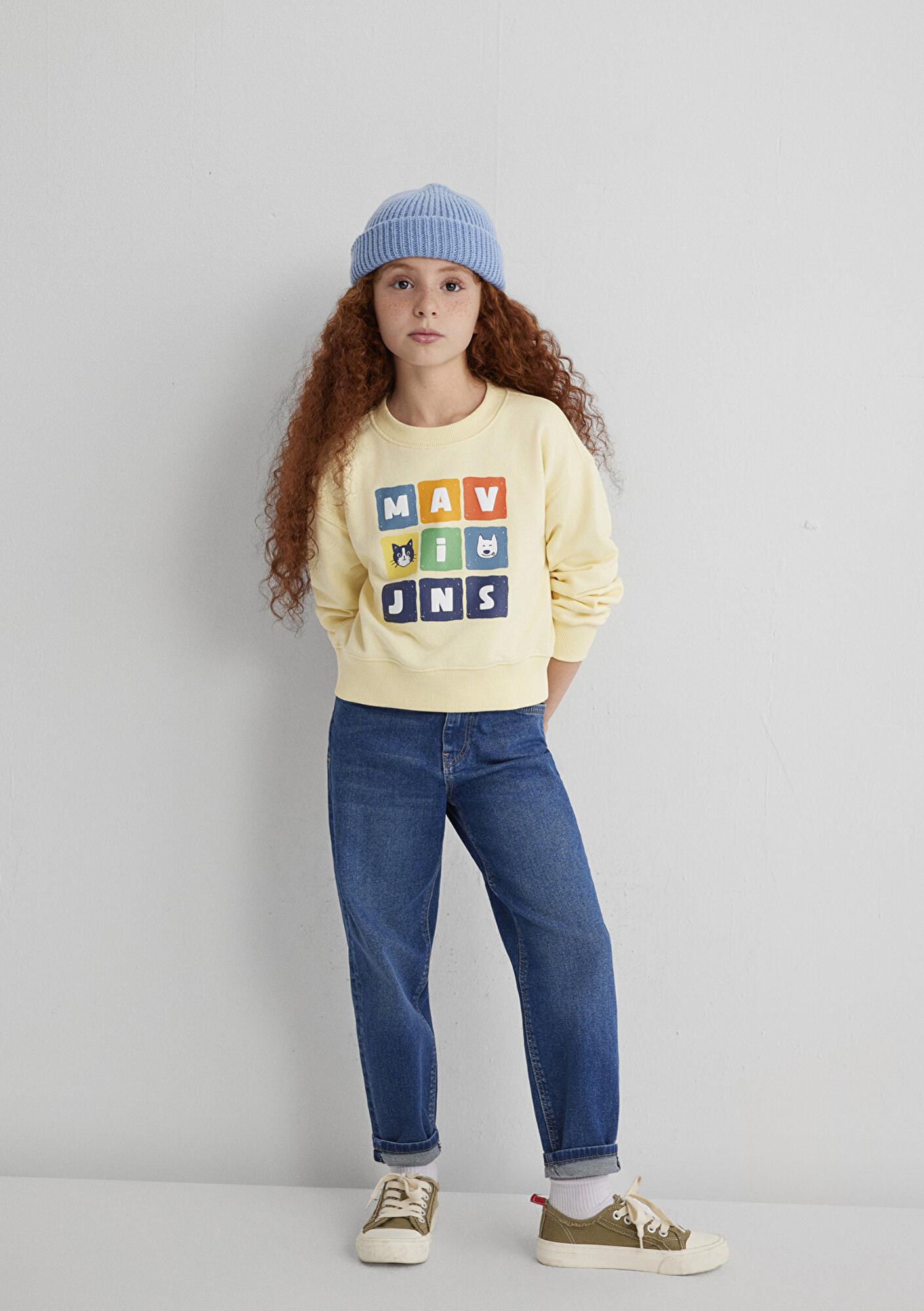 Mavi Mavi Baskılı Sarı Sweatshirt 7S10127-84571