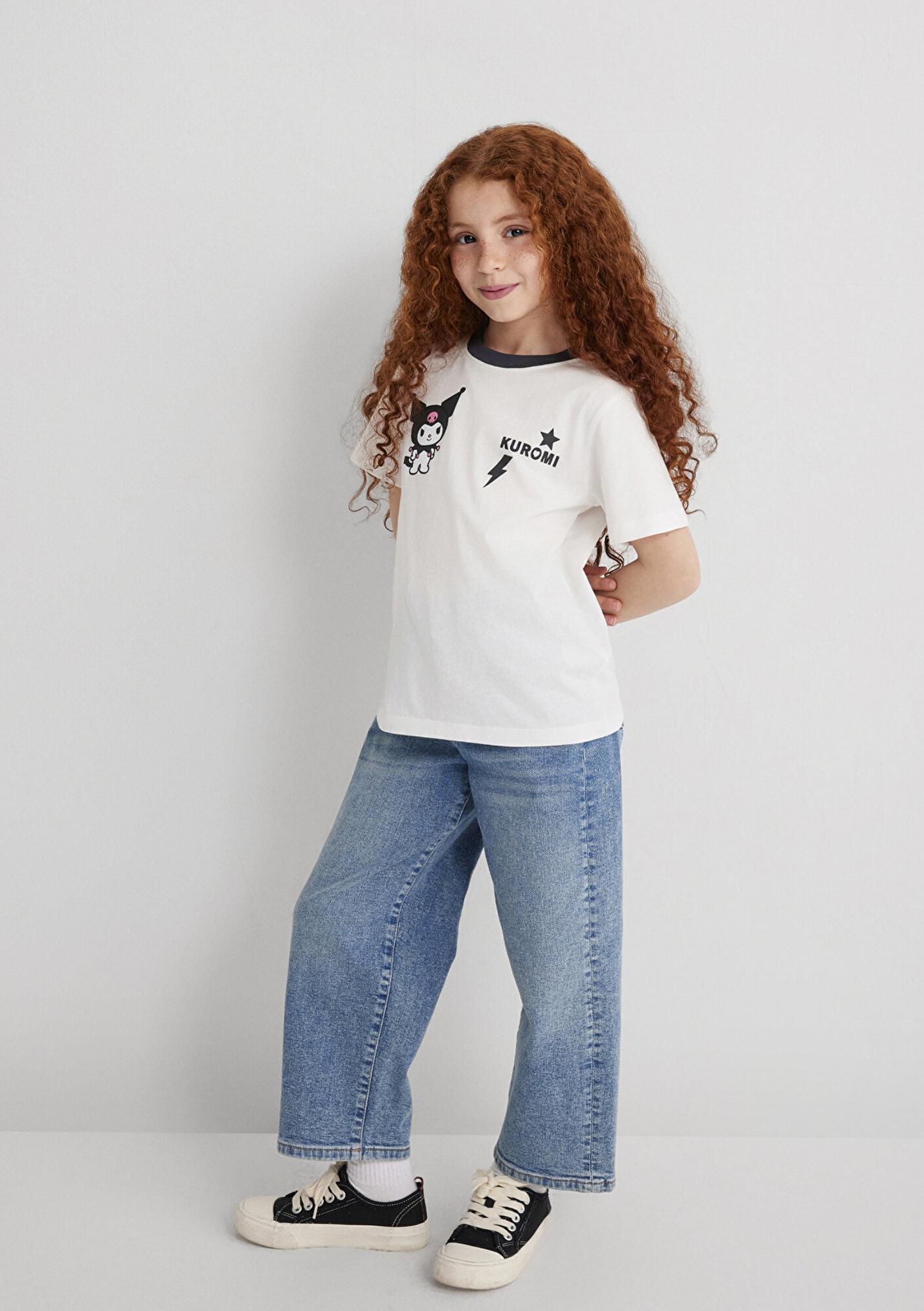 Mavi Kuromi Baskılı Ekru Tişört Regular Fit / Normal Kesim 7610378-70057