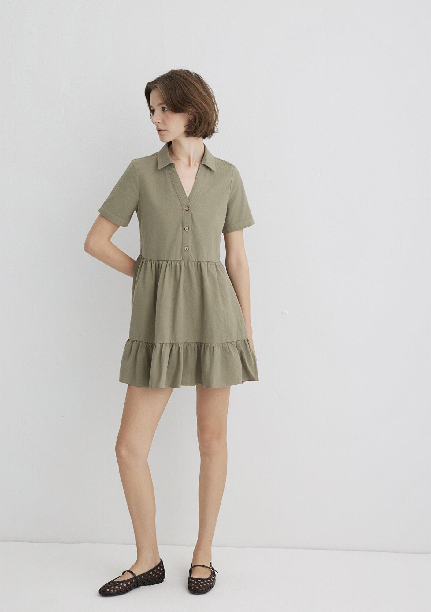 Mavi Yeşil Elbise 1310757-71818