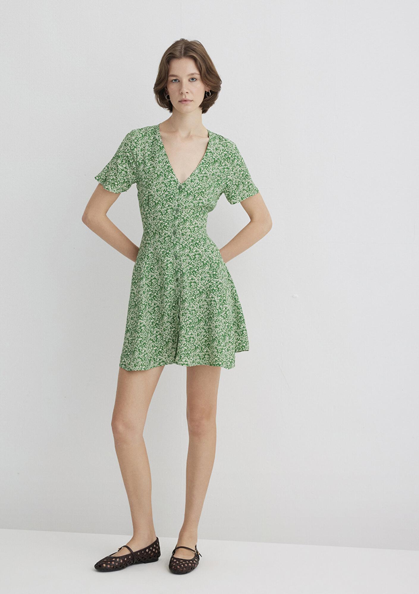 Mavi Yeşil Elbise 1310759-91068