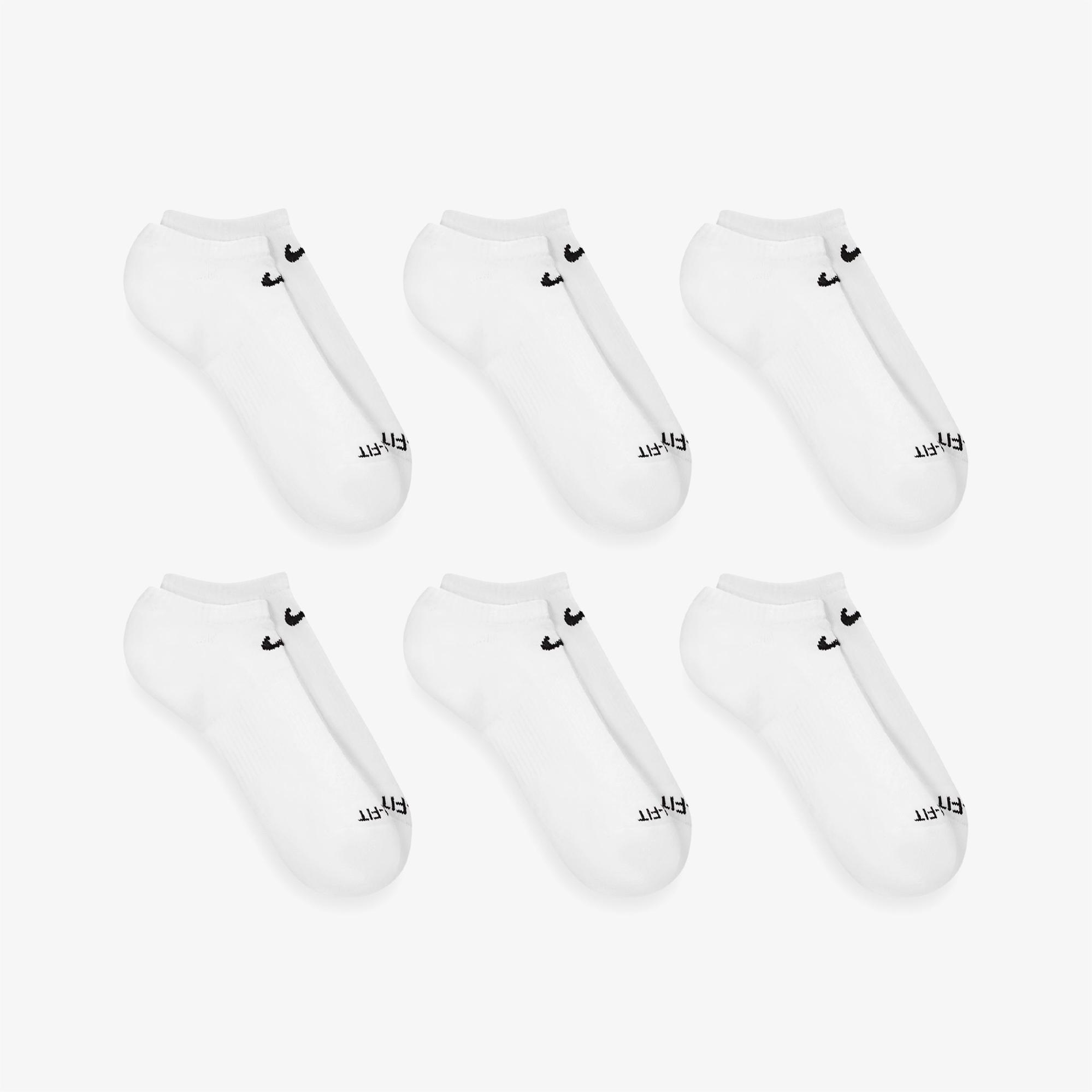 Nike Everyday Plus Cushioned Erkek Beyaz 3'lü Çorap