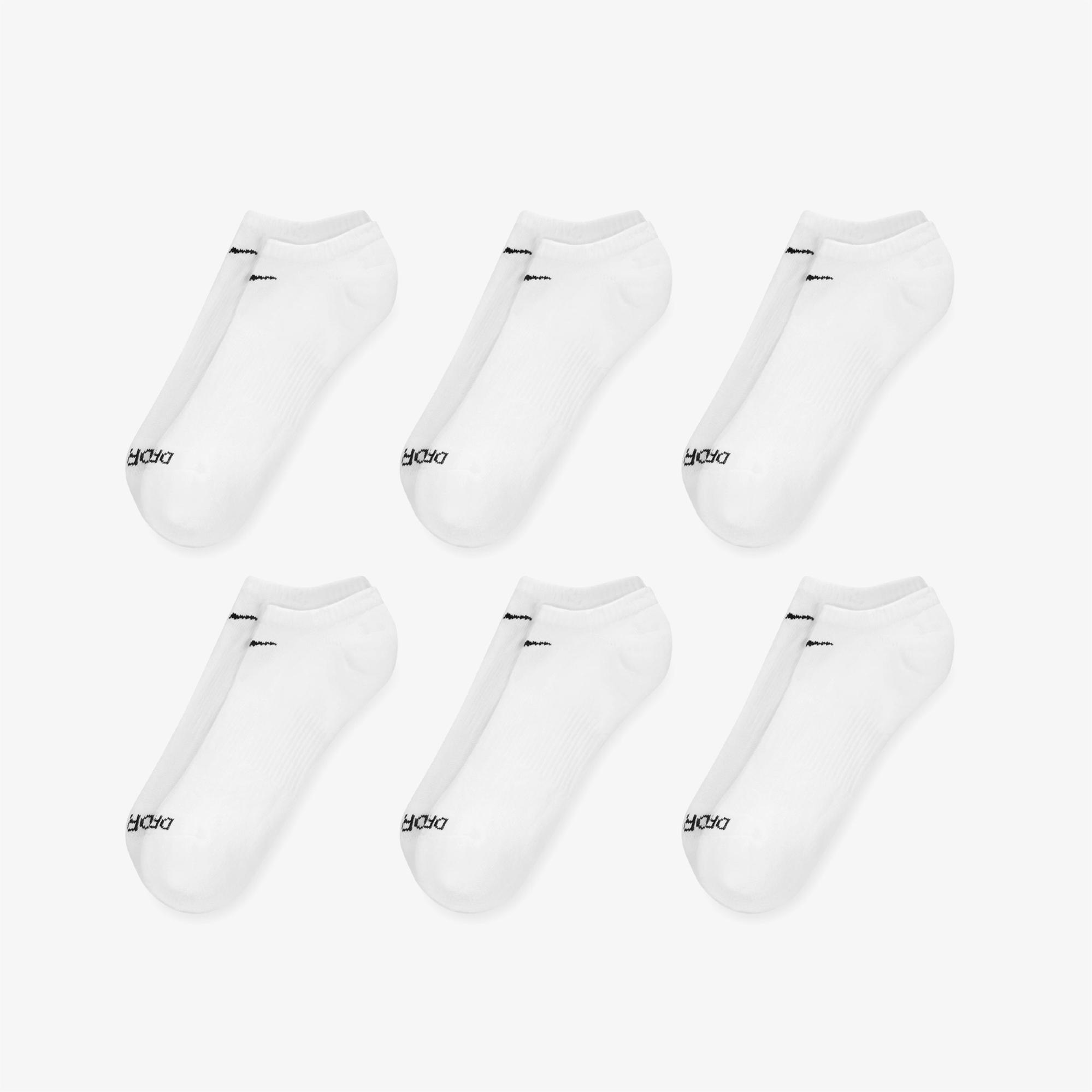 Nike Everyday Plus Cushioned Erkek Beyaz 3'lü Çorap