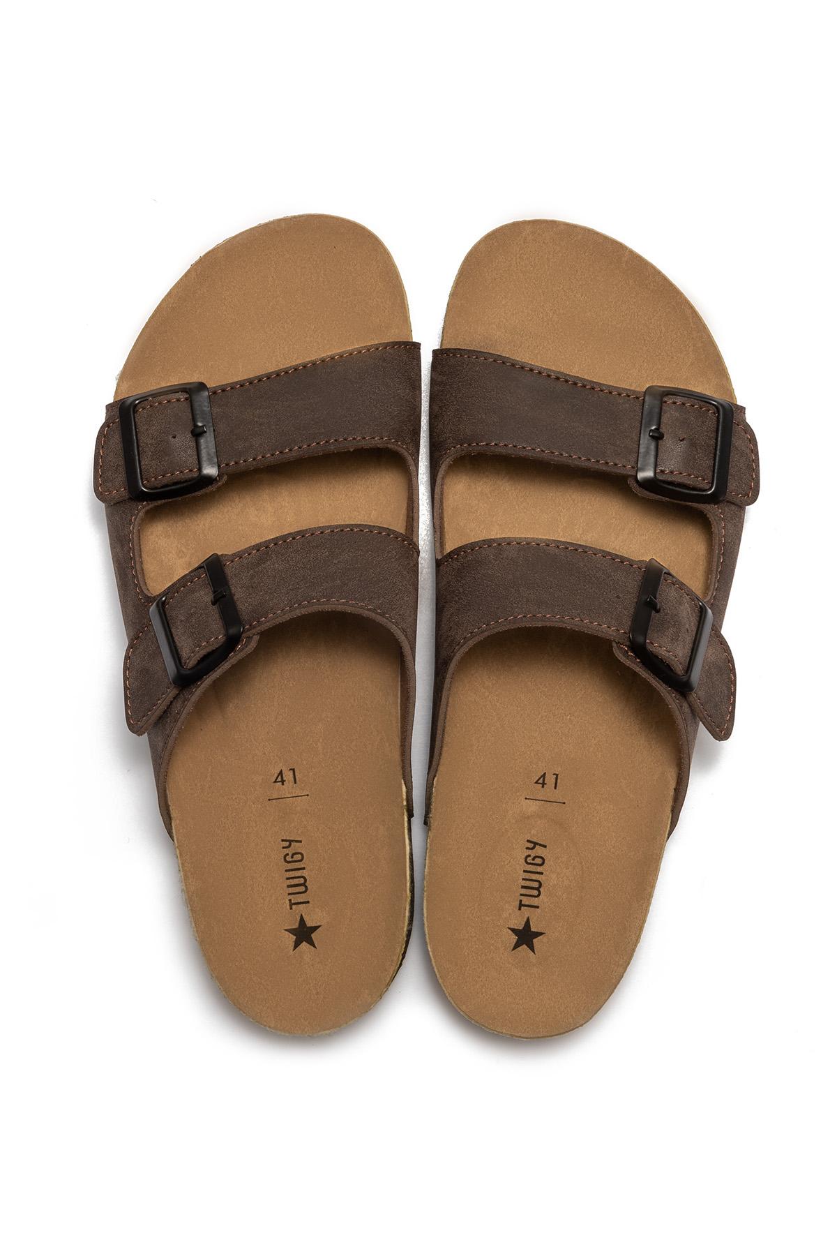 Leo Erkek Terlik Kahverengi 41/45