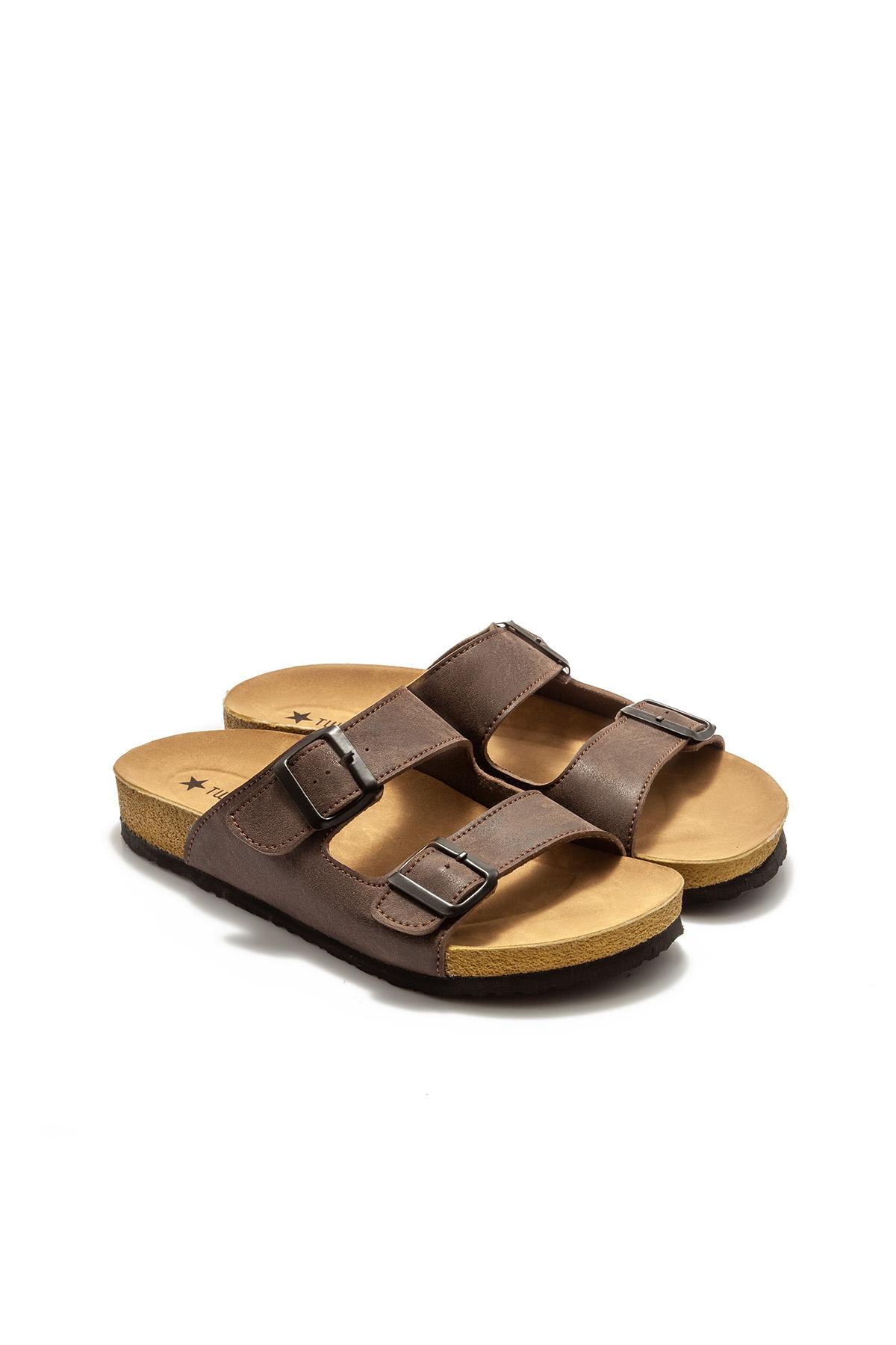 Leo Erkek Terlik Kahverengi 41/45