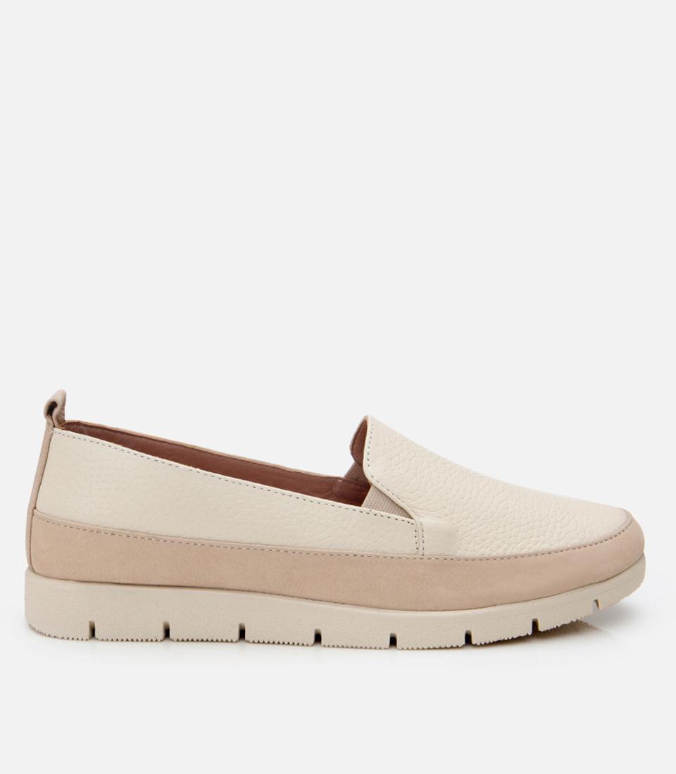 Kadın Deri Bej Loafer