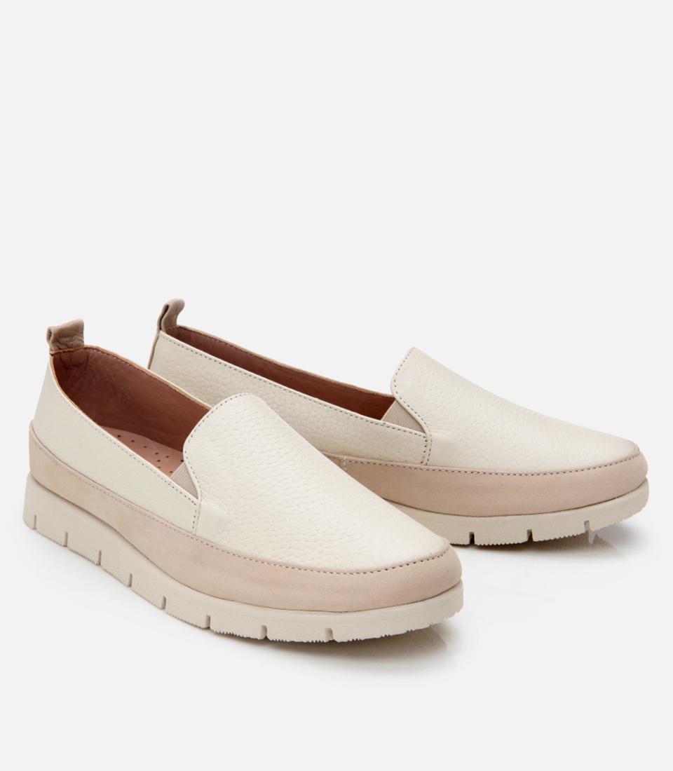 Kadın Deri Bej Loafer