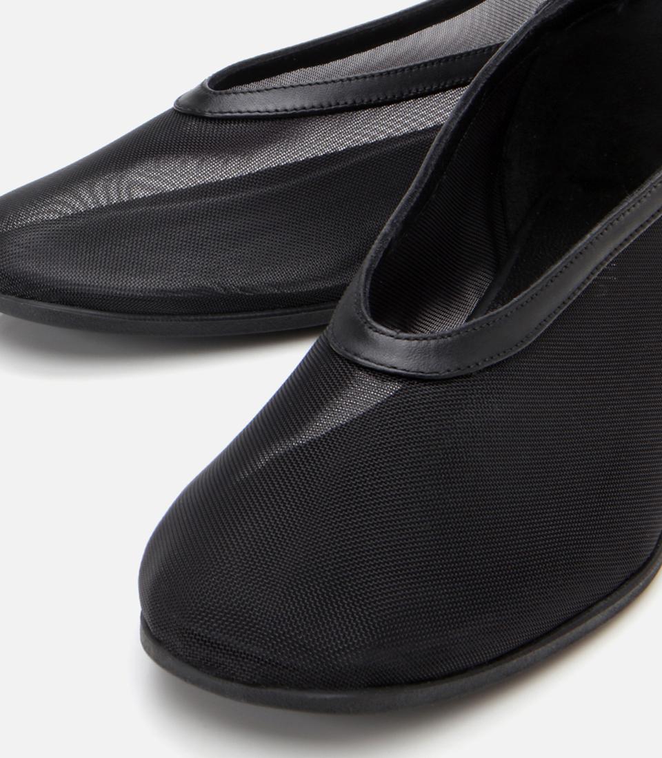 Kadın Siyah Transparan Detaylı Babet