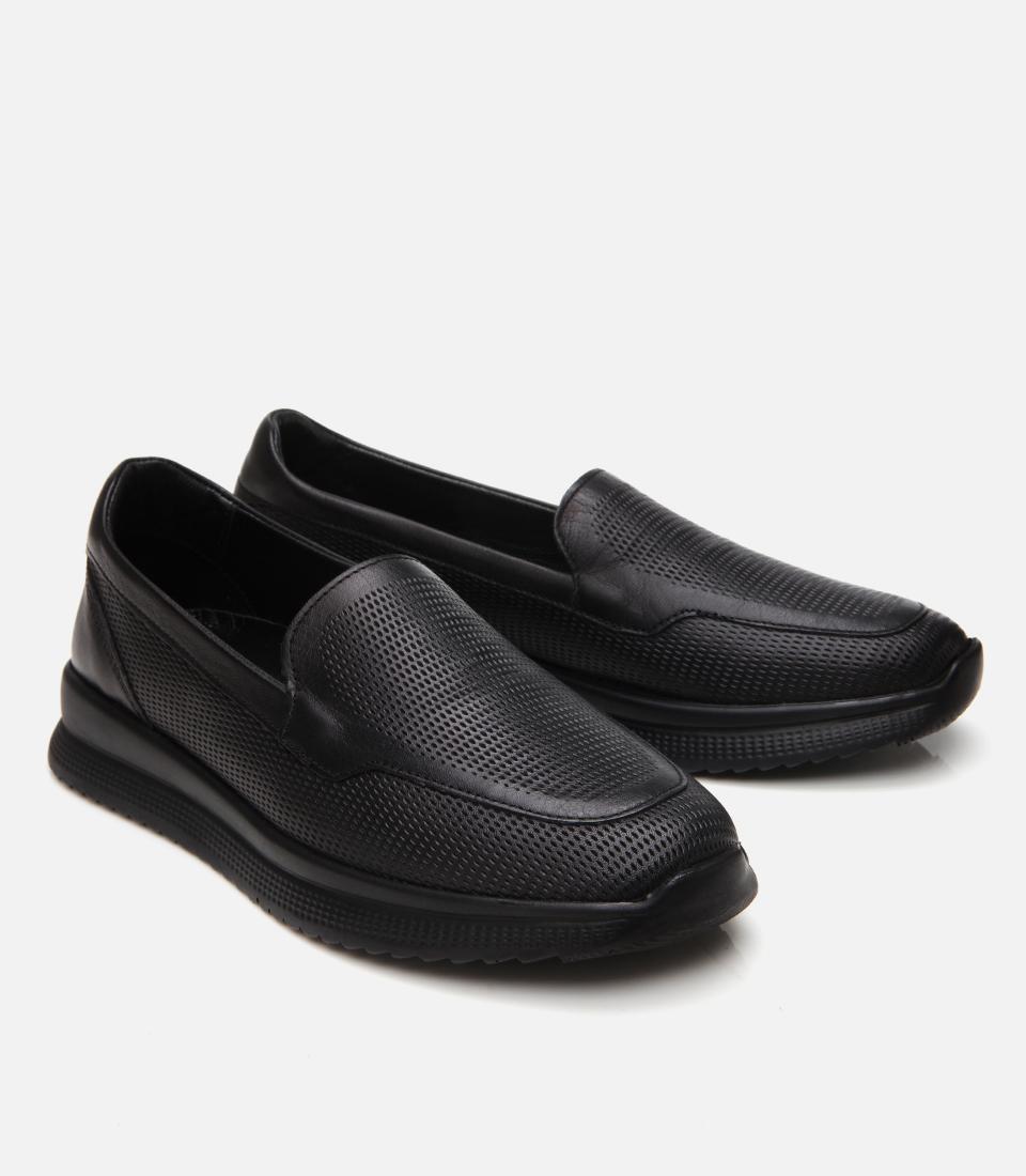 Kadın Deri Siyah Comfort Düz Ayakkabı